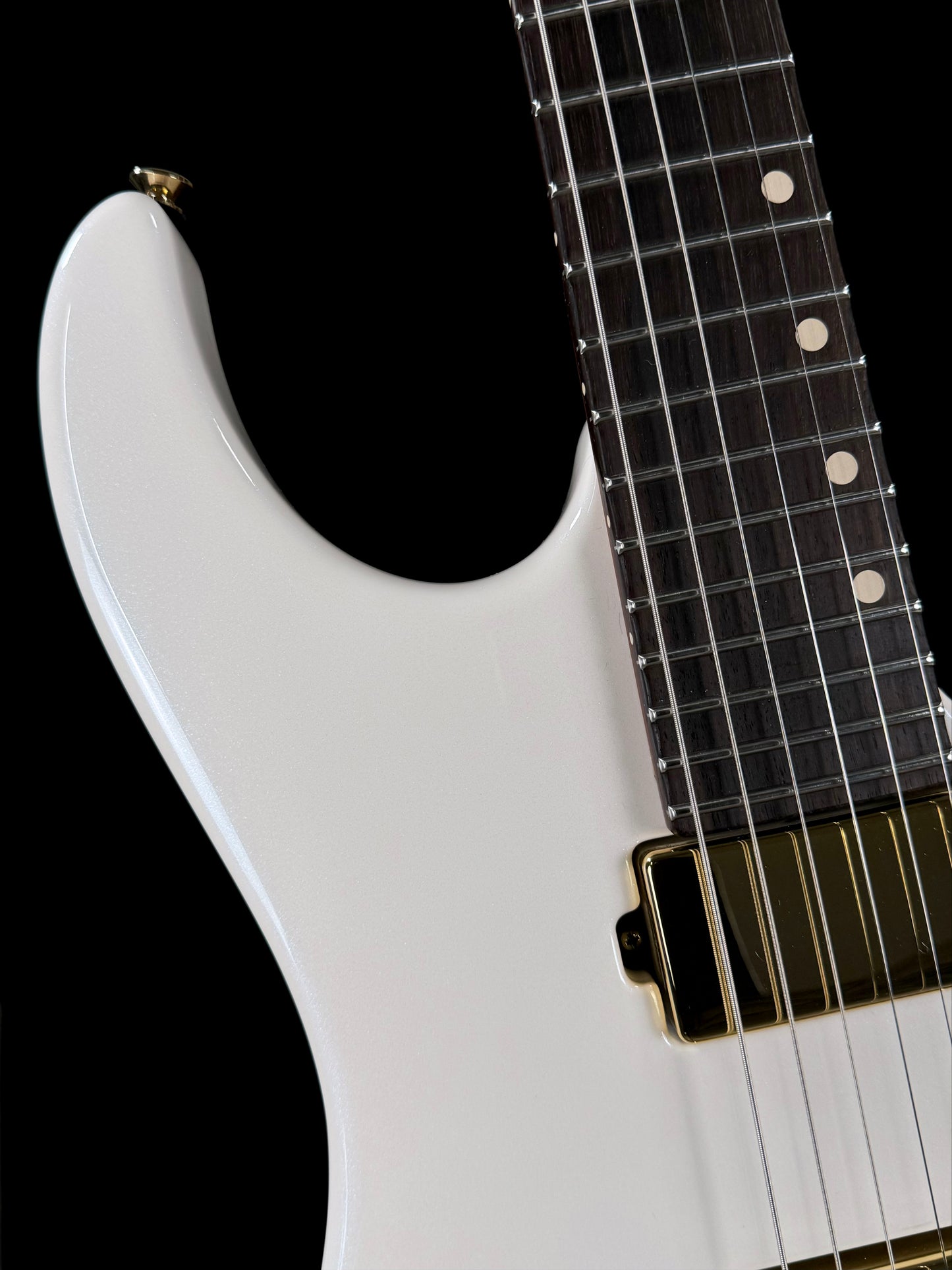 Tom Anderson Li'l Angel Player | Arctic White with Aqua Pearl