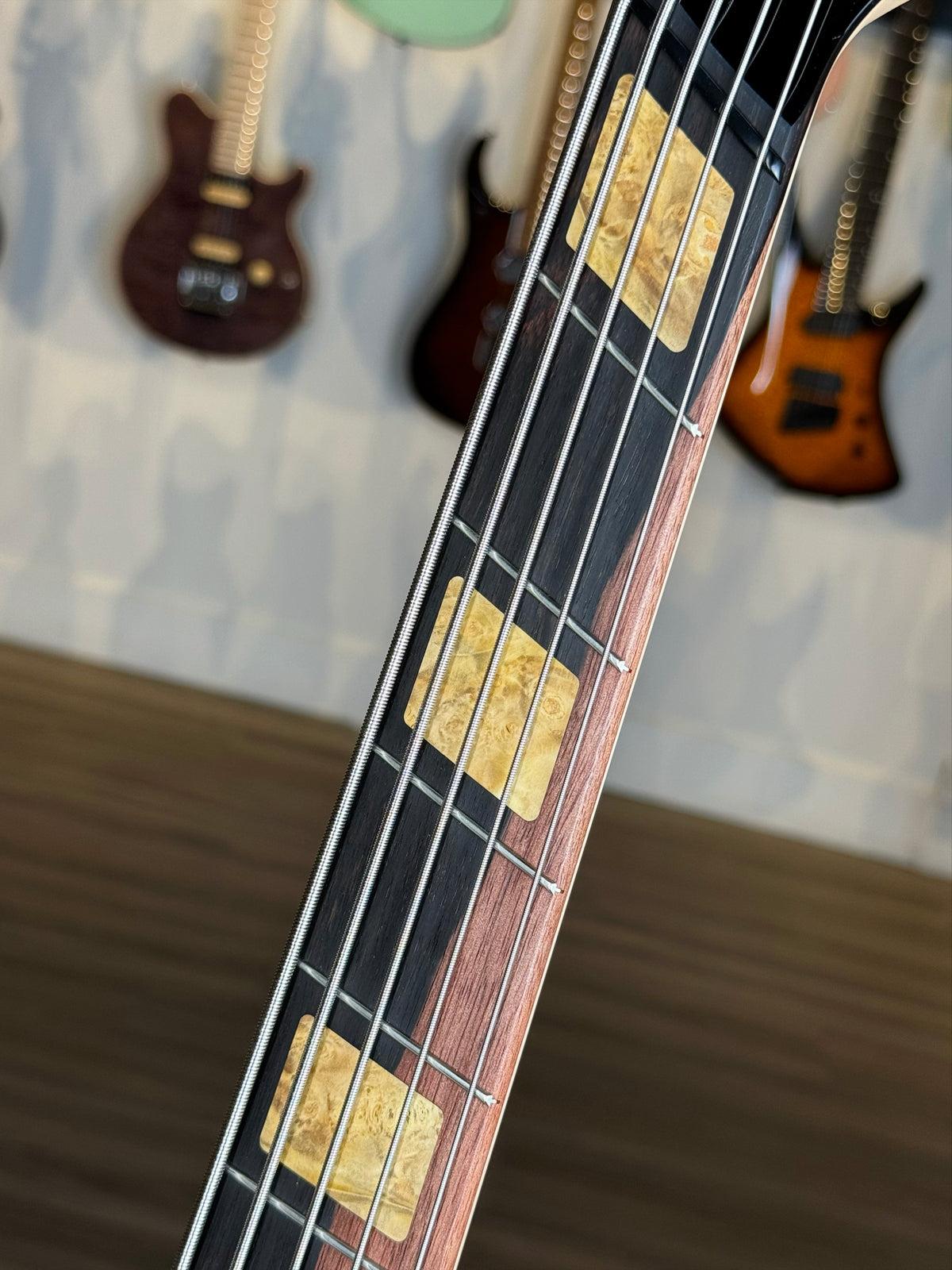 Dingwall Guitars Custom Shop Z3 5 String | Buckeye Burl Natural to Blackburst