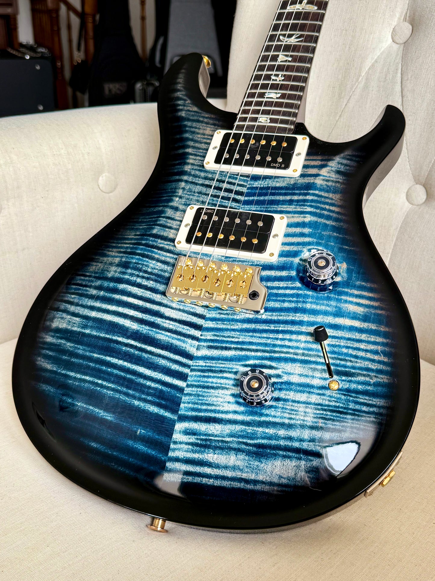 PRS Custom 24 "10" Top | Faded Whale Blue Wraparound Smokeburst