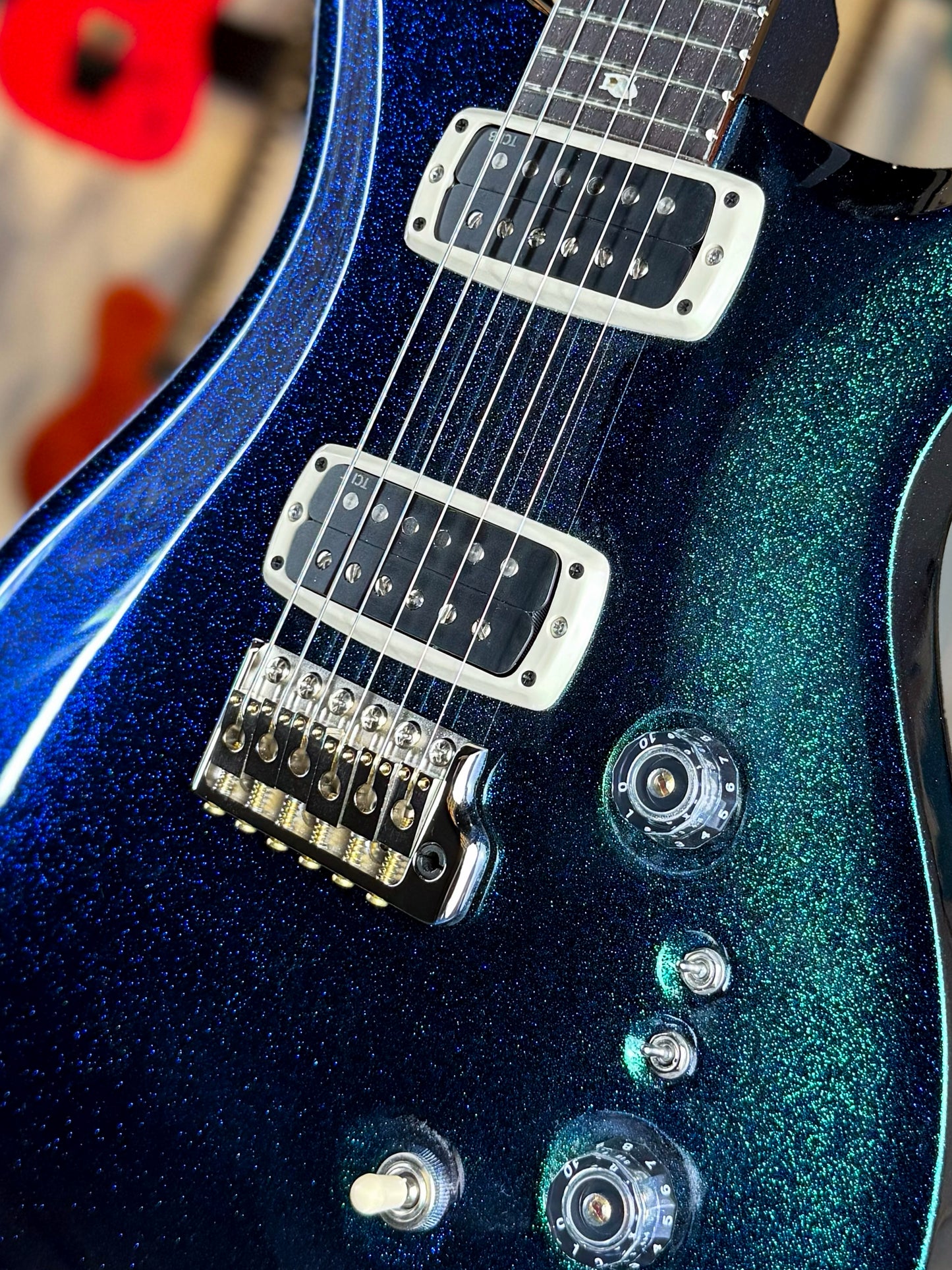 PRS Custom 24-08 Sprayer's Choice | Green to Blue Colorshift Sparkle
