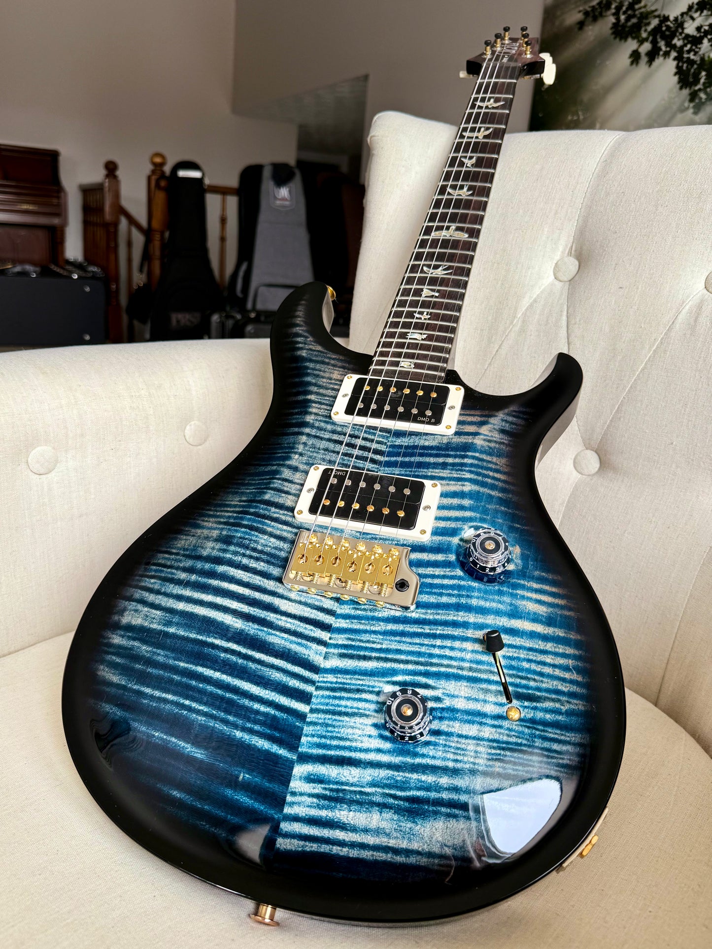 PRS Custom 24 "10" Top | Faded Whale Blue Wraparound Smokeburst