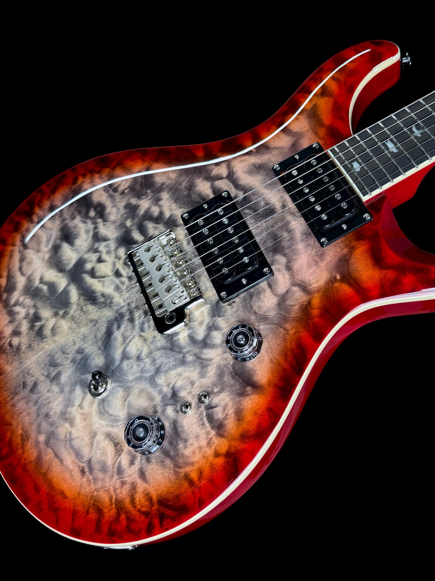 PRS SE Custom 24-08 Quilt | Charcoal Cherry Burst