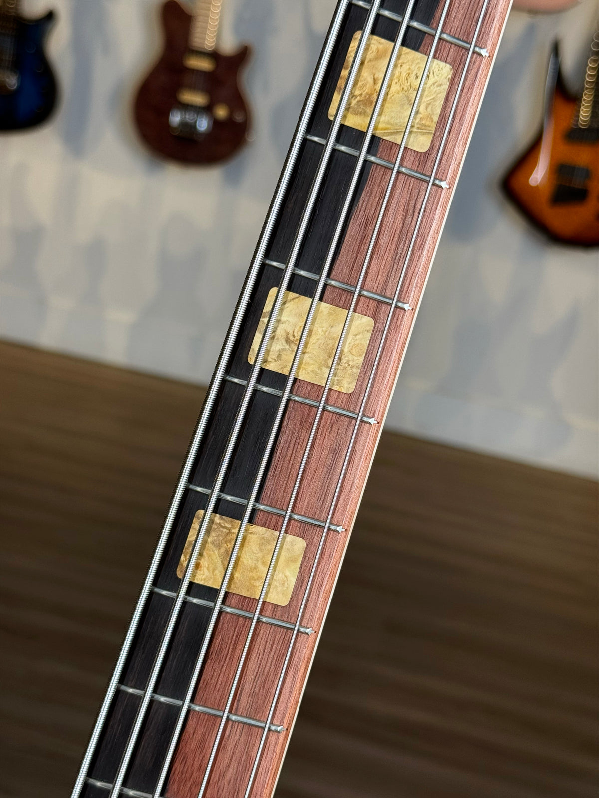 Dingwall Guitars Custom Shop Z3 5 String | Buckeye Burl Natural to Blackburst