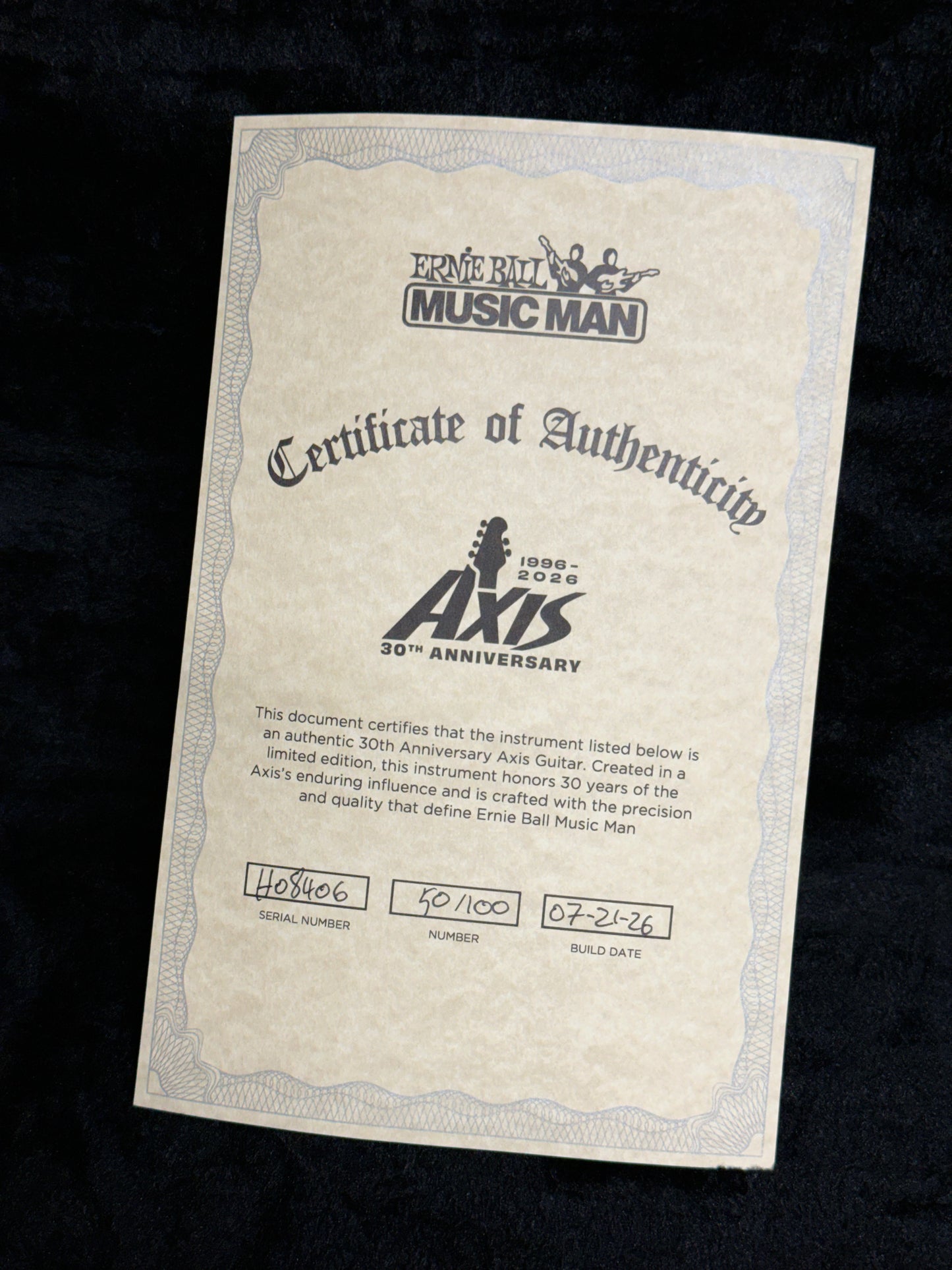 Ernie Ball Music Man 30th Anniversary Axis Limited Edition | Translucent Pink Quilt (#50 of 100)