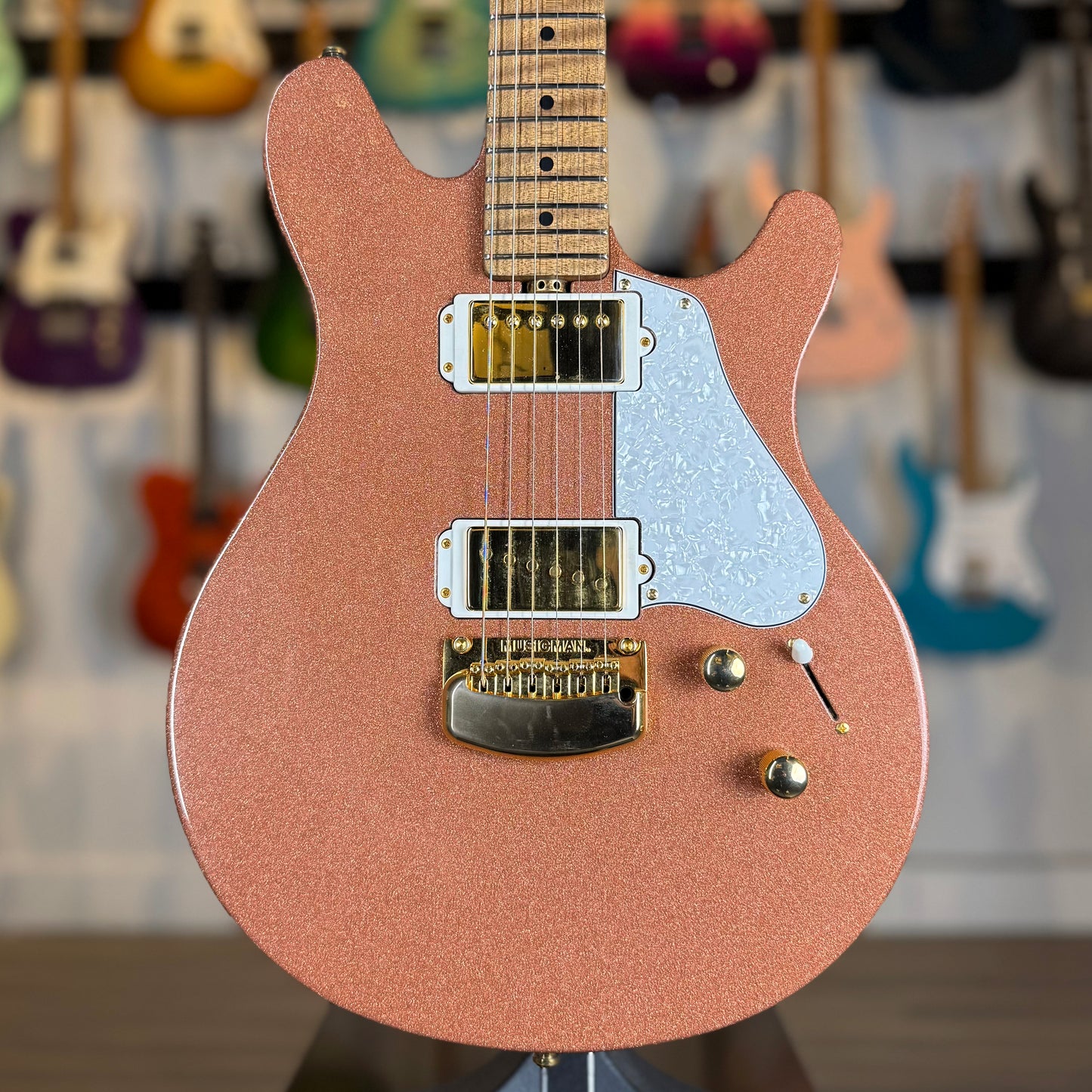 Ernie Ball Music Man Valentine | Pink Champagne Sparkle