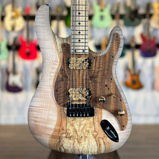 LSL Instruments Saticoy 24 DX HH  | Spalted Maple Charcoal Burst Satin