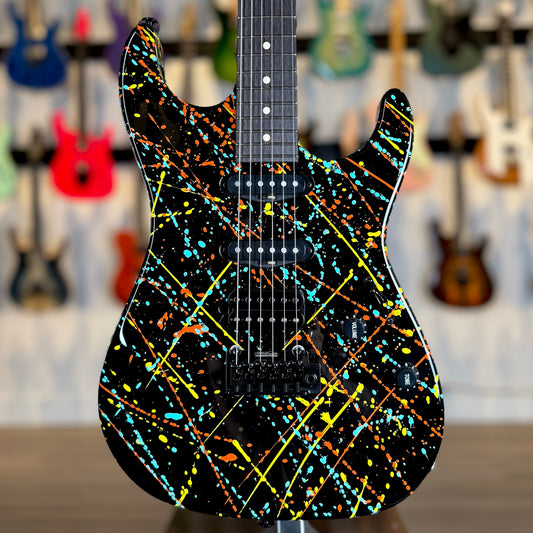 Suhr Standard Custom | Black Orange Blue Yellow "Jawbreaker" Splatter