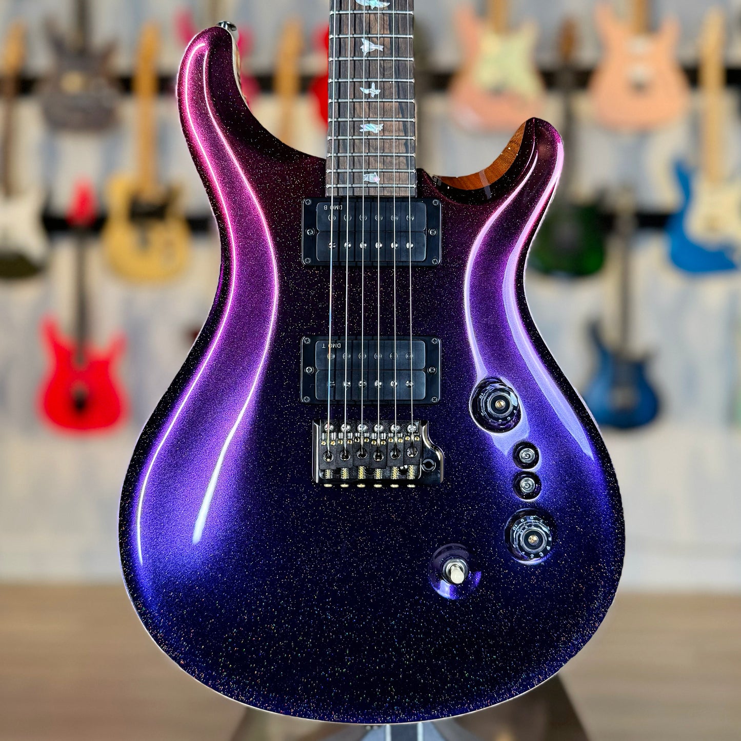 PRS Custom 24-08 Wood Library Sprayer's Choice | Magenta Purple Colorshift/Natural Back