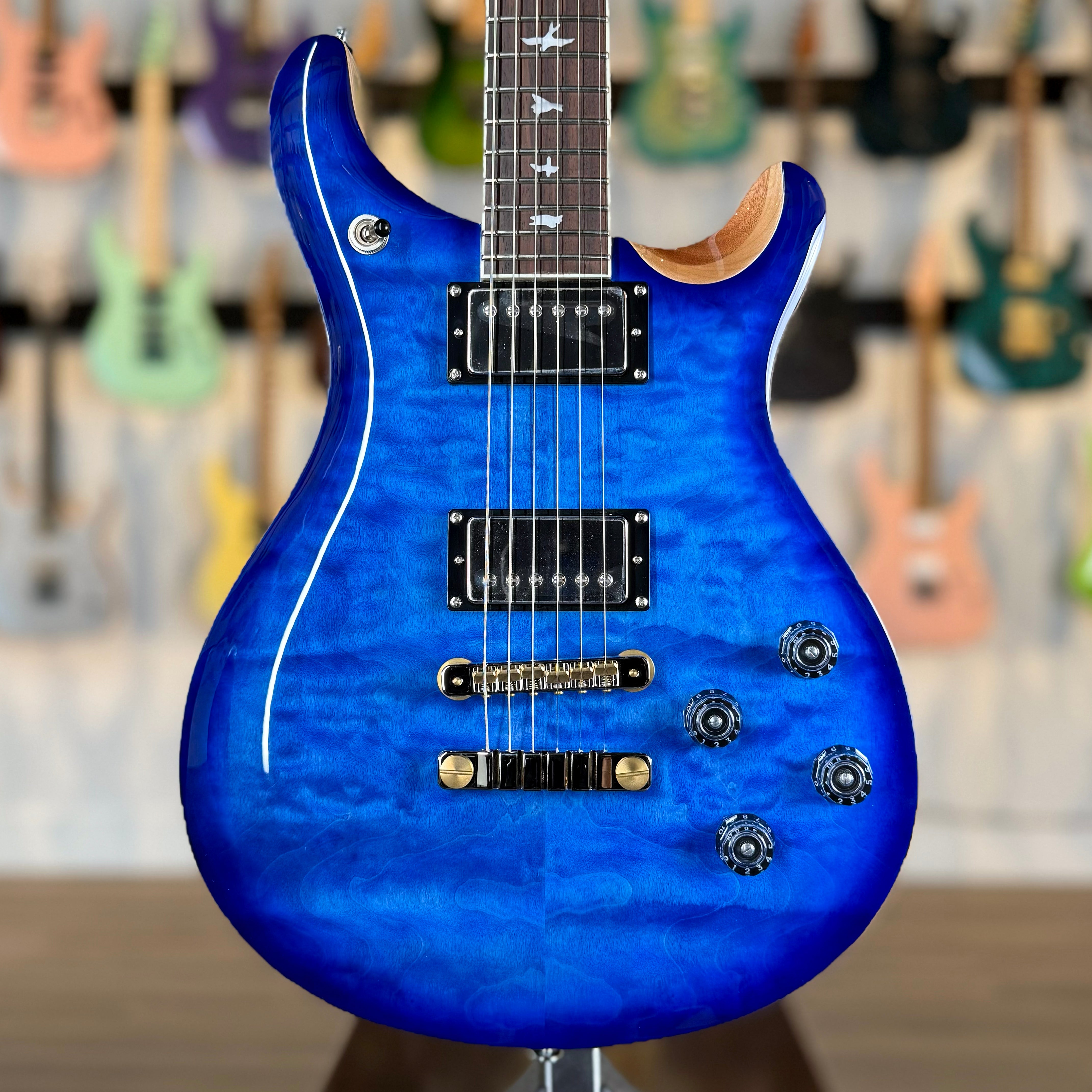 PRS SE McCarty 594 Quilt | Faded Blue Burst – The Vibrato Bar