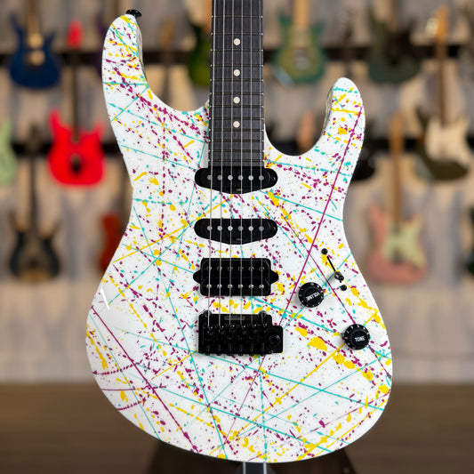 Suhr Modern Custom | White Purple Turquoise Yellow "Jawbreaker" Splatter