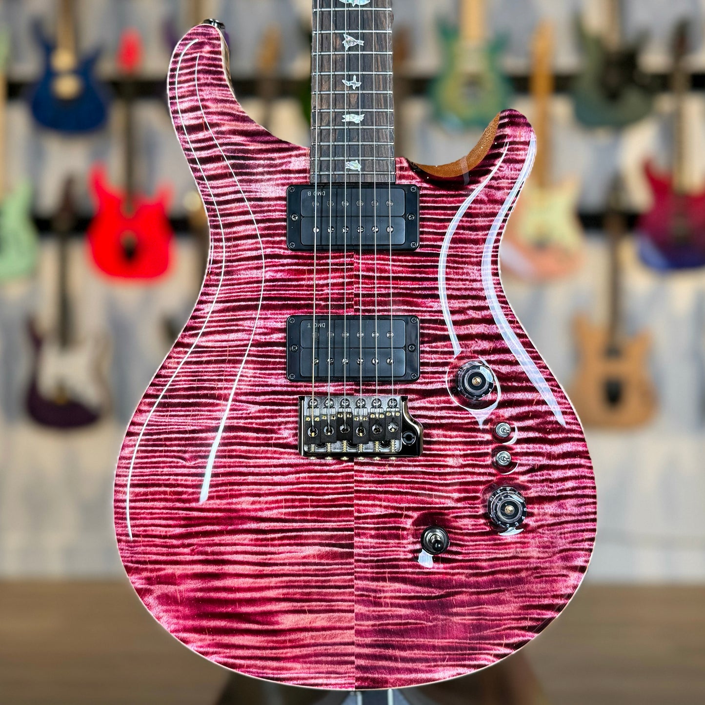PRS Custom 24-08 "10 Top" Wood Library Limited Edition | Pomegranate/Natural Back