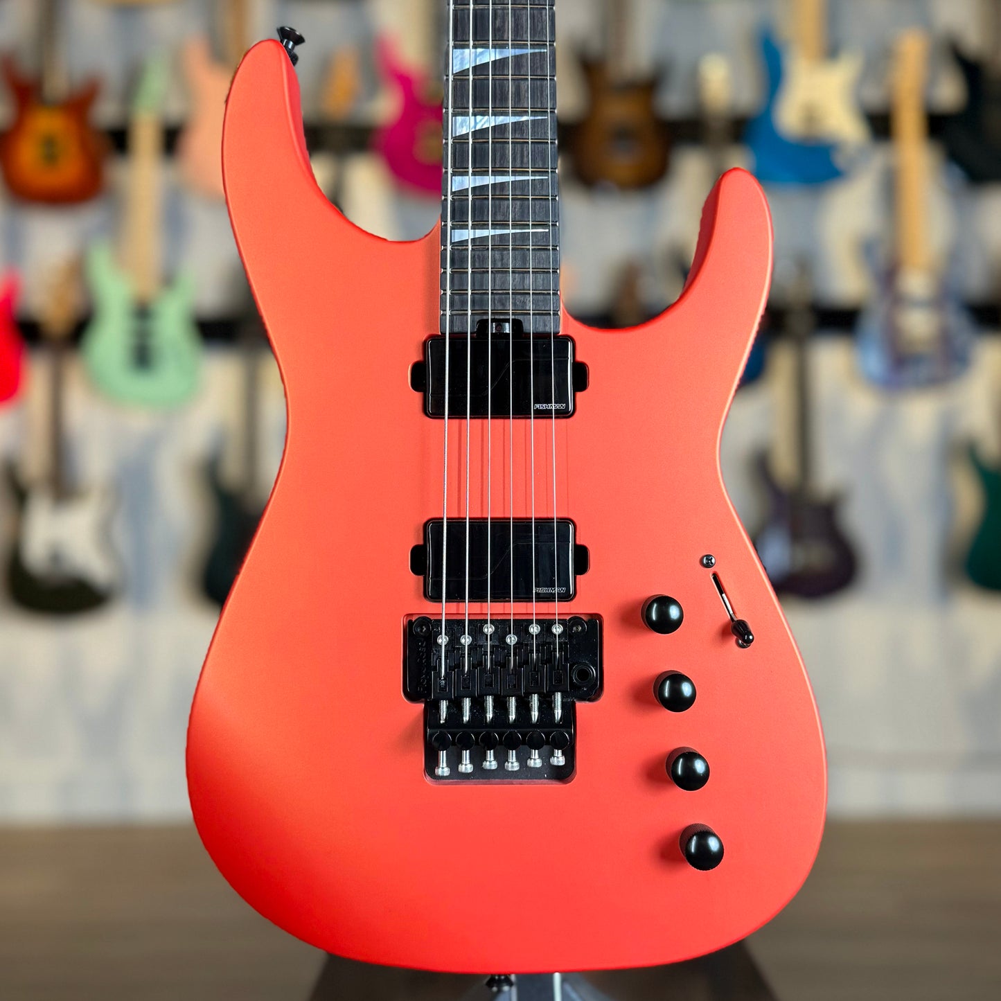 Jackson American Series Soloist SL2MG | Satin Lambo Orange w/ Fishman Fluence Moderns