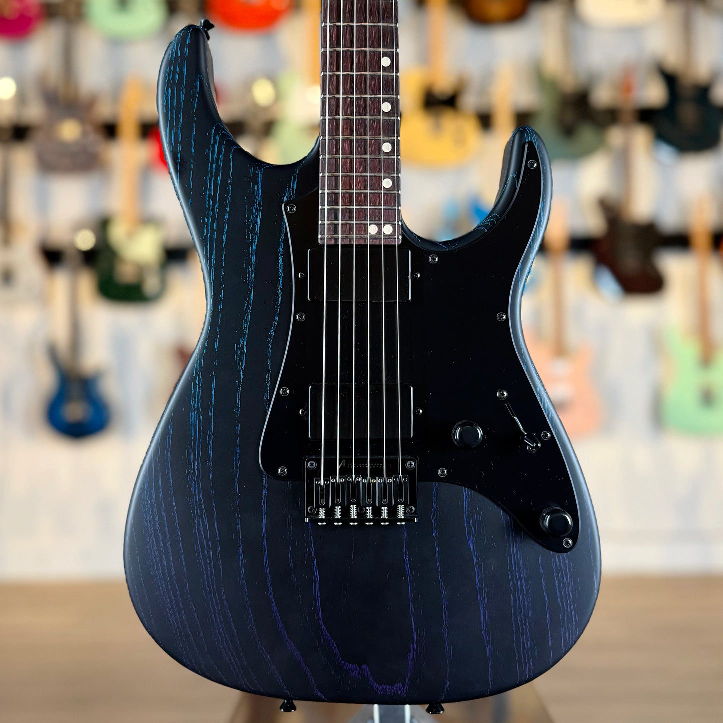 Tom Anderson Guardian Angel Player | Satin Black with Bora to Purple Dog Hair Surf