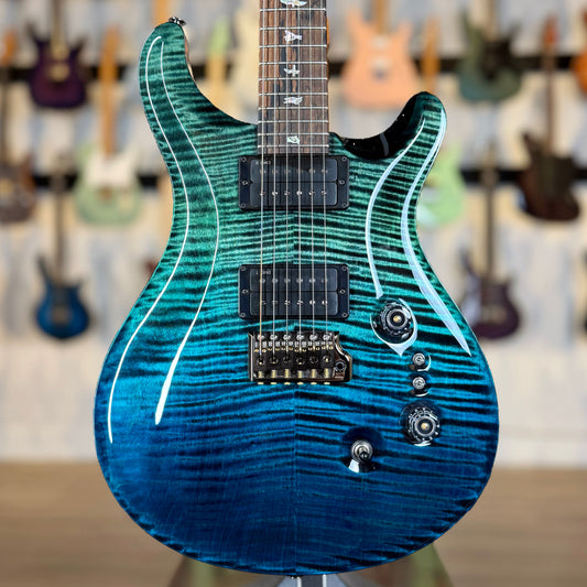 PRS Custom 24-08 DMO Limited Sprayer's Choice Wood Library | Deep Sea Blue Fade/Sparkle Back