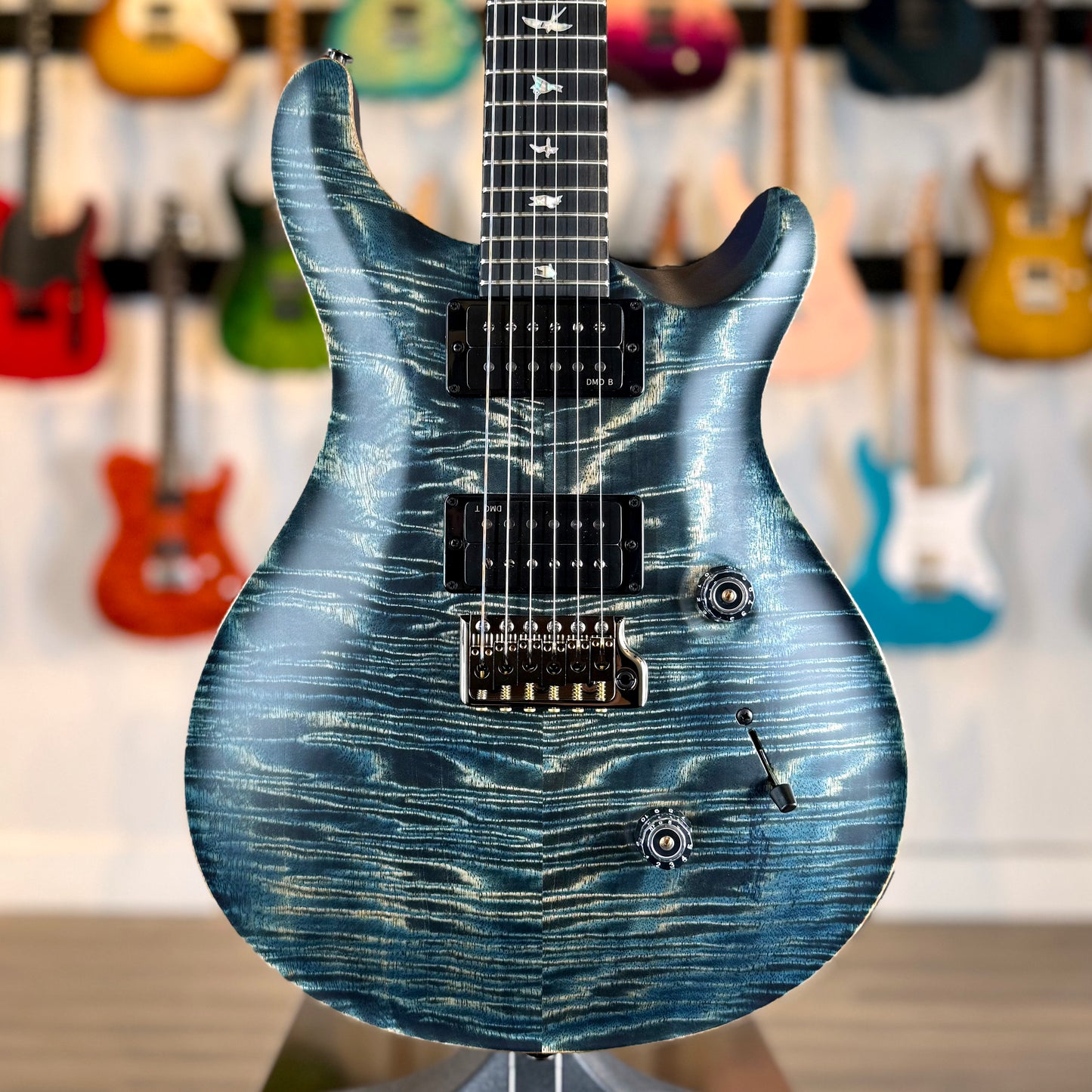 PRS 40th Anniversary Custom 24 Satin Limited Edition Sprayer's Choice | Trans Blue / Blueberry Satin
