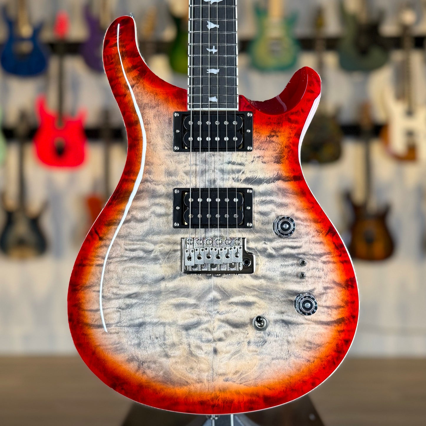 PRS SE Custom 24-08 Quilt | Charcoal Cherry Burst