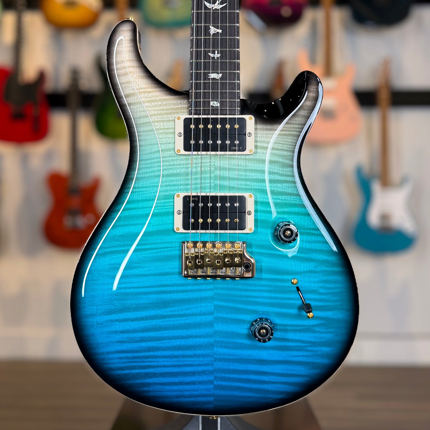 PRS Custom 24 "10 Top" Sprayer's Choice | Beach Blue Fade Smokeburst