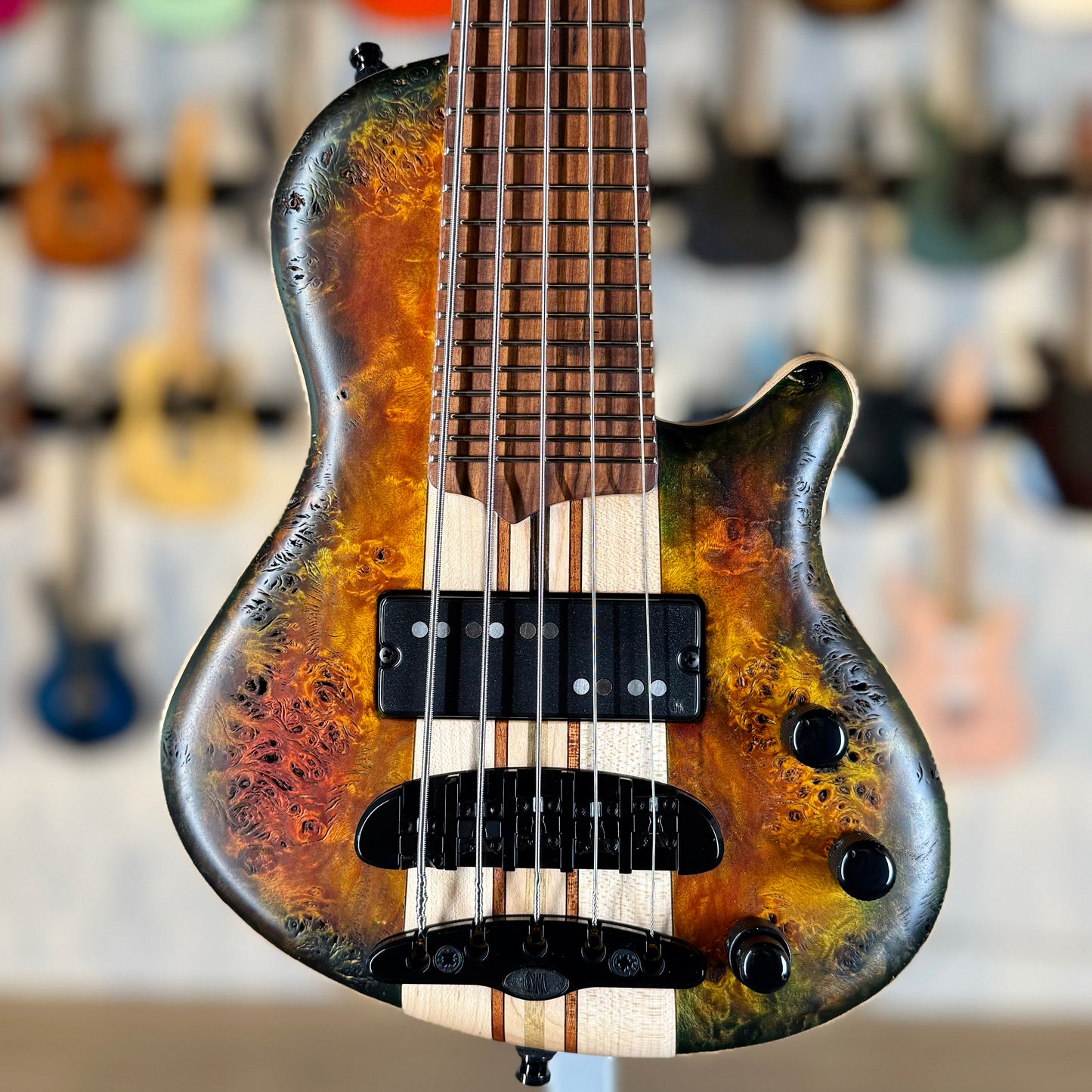 Mayones Cali 5 | Amber Olive Burst Custom Color