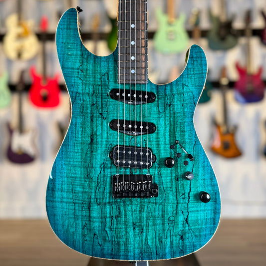 James Tyler Guitars Studio Elite HDX | Spalted Maple Transparent Teal Burst