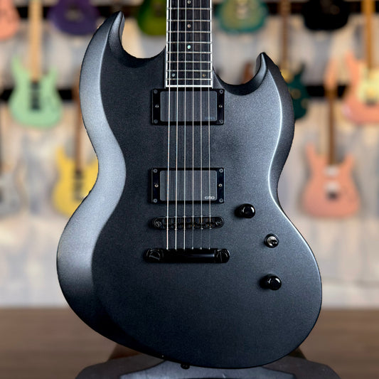 ESP E-II Viper Baritone | Charcoal Metallic Satin