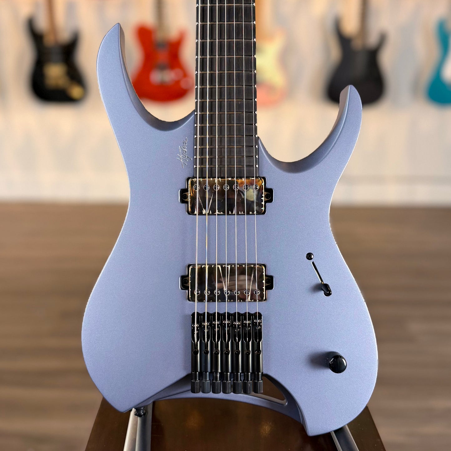 Mayones Hydra Elite 7 | Slate Blue Gray Satin Monolith Custom Color