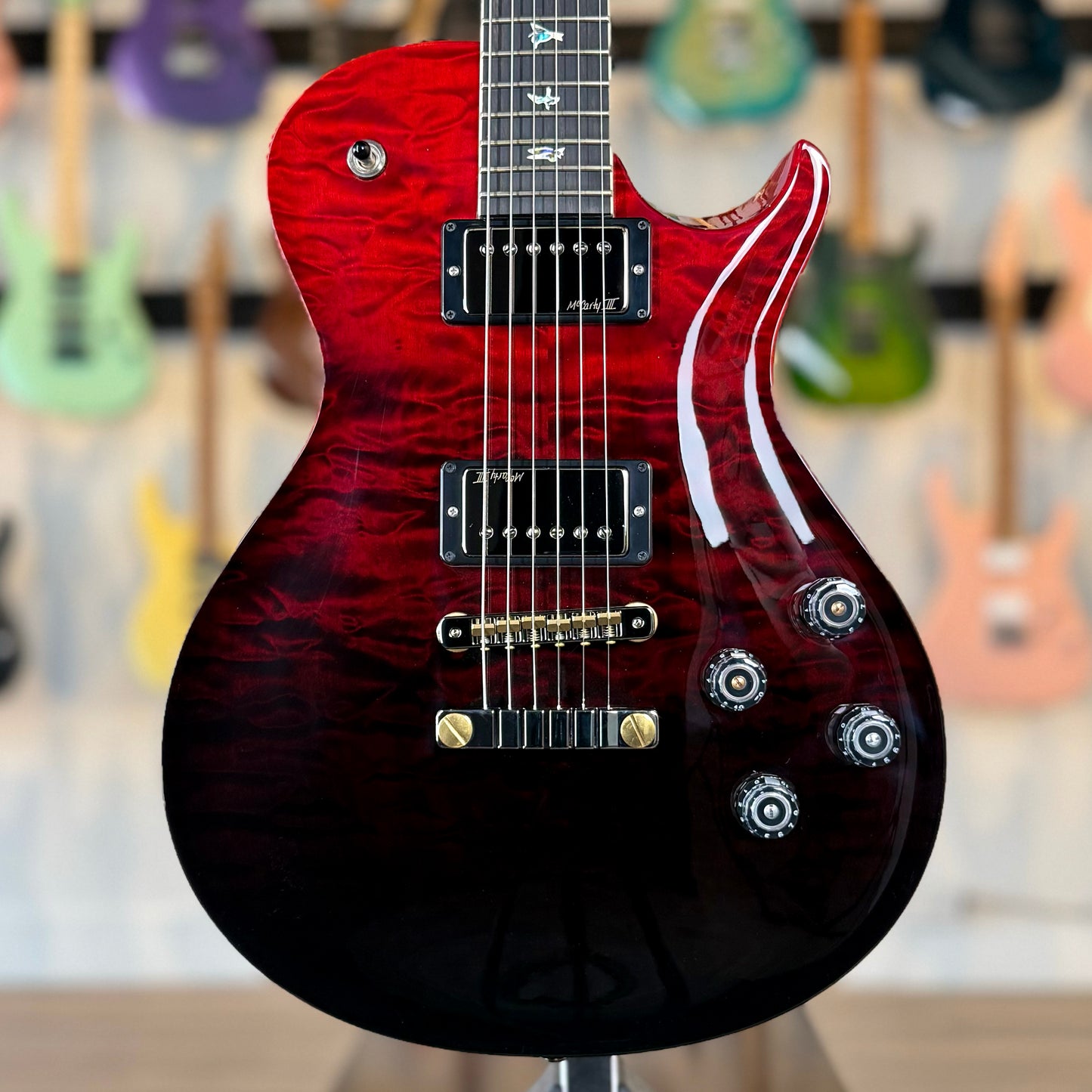PRS McCarty 594 Singlecut Wood Library Sprayer's Choice | Fire Red to Black Fade