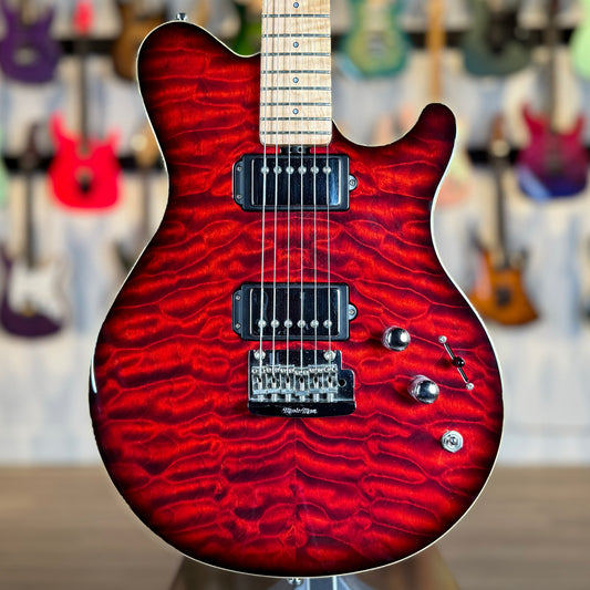 Ernie Ball Music Man Axis 25th Anniversary | Trans Red Burst (Pre-Owned)