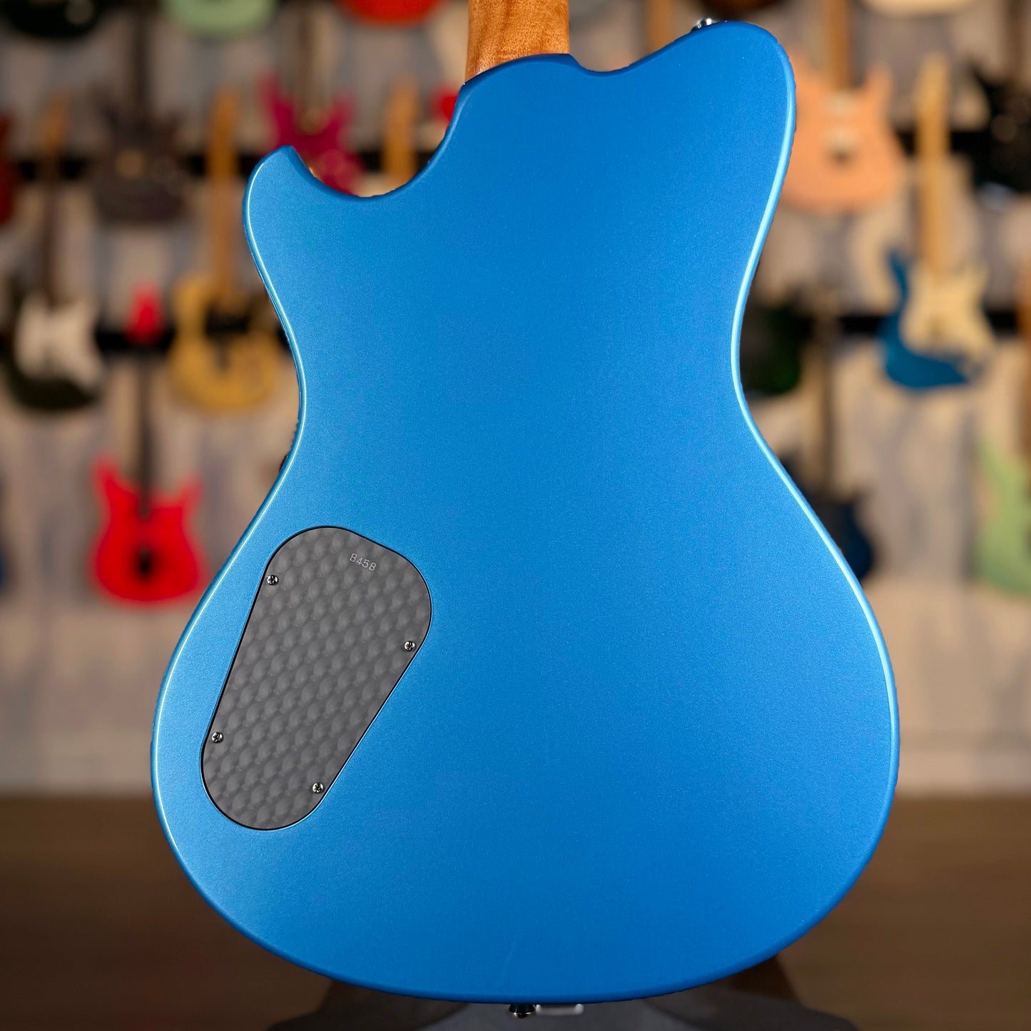 Powers Electric A-Type | Pearl White/Bahama Blue Back