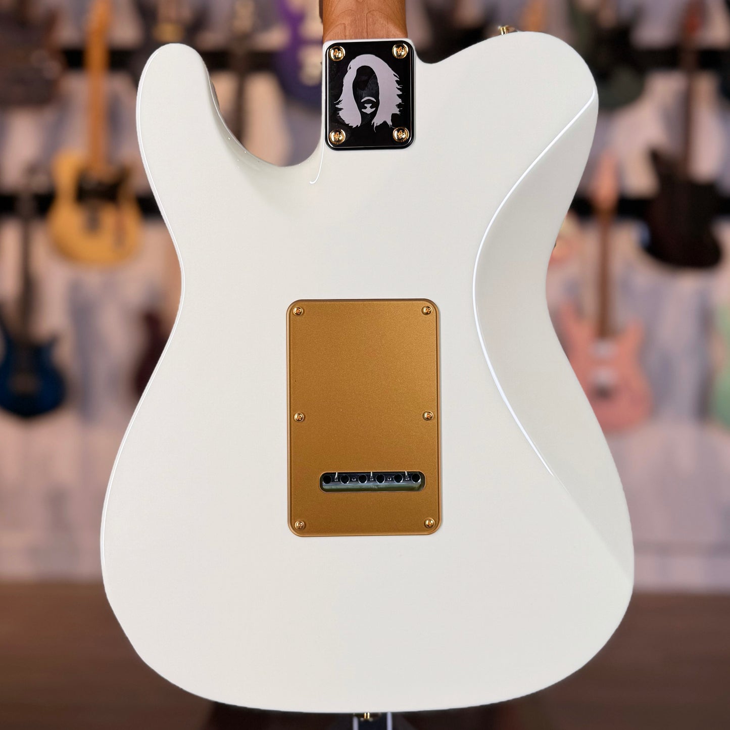 Suhr Mateus Asato Classic T Signature Series | 'MA' White with Lollar Gold Foil Pickups