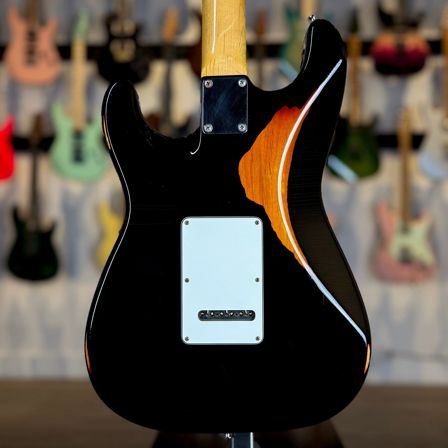 Suhr Classic S Antique | Black Over 3 Tone Burst (Pre-Owned)