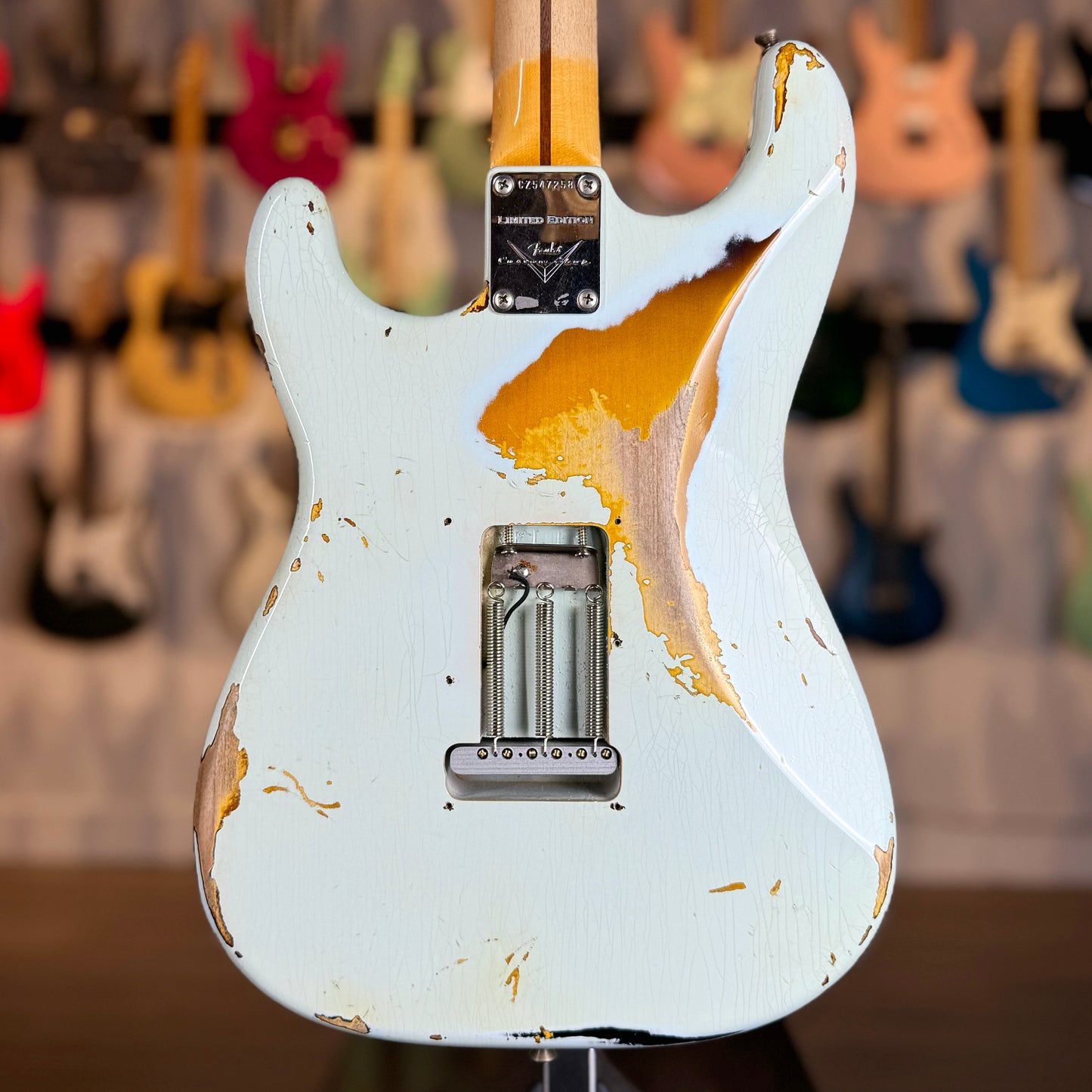 Fender Custom Shop Stratocaster '58 NAMM Limited Edition | Super Faded Aged Sonic Blue Over 2 Color Sunburst