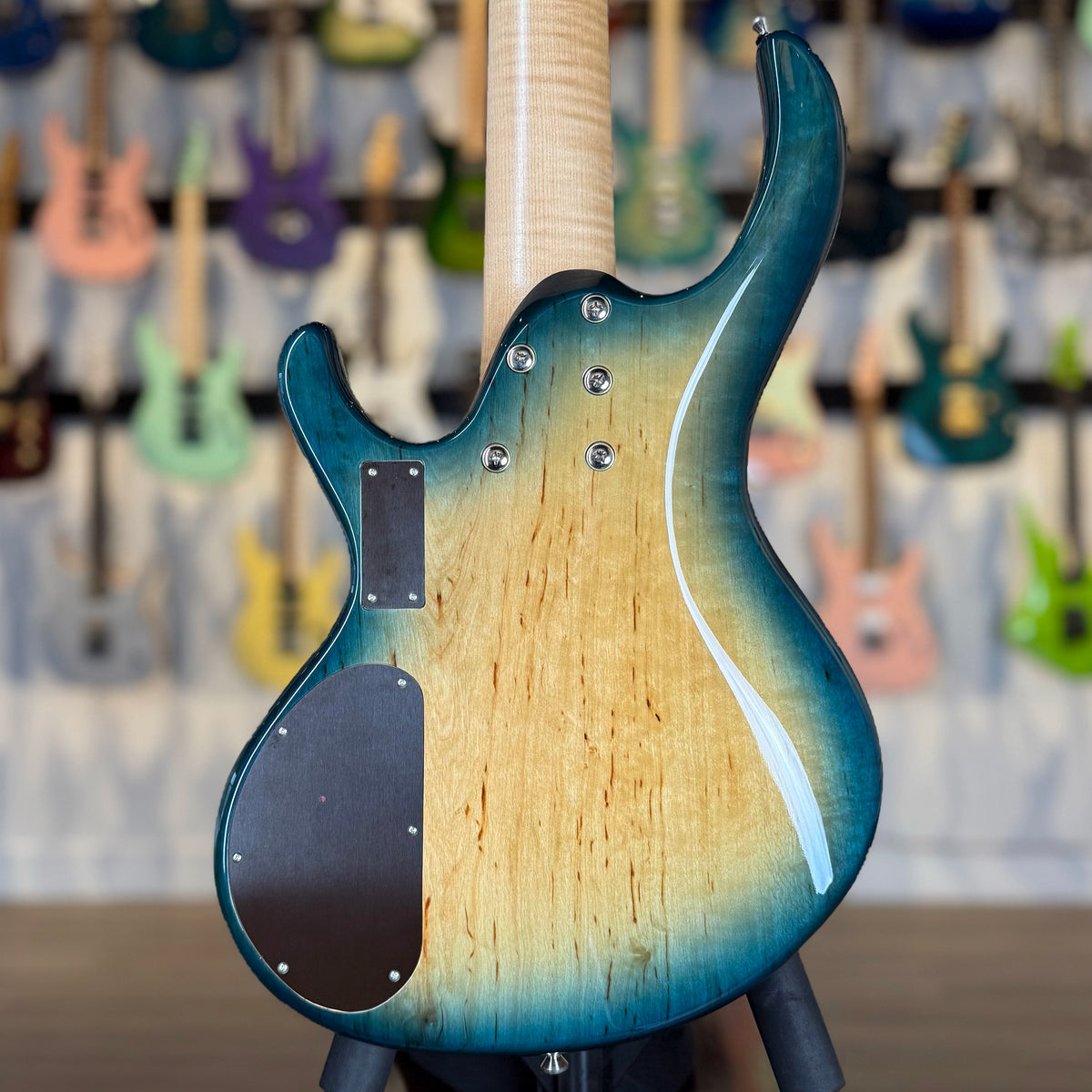 Fibenare Guitars Custom Shop Globe 5 String Bass | Tortoise Blue Gloss