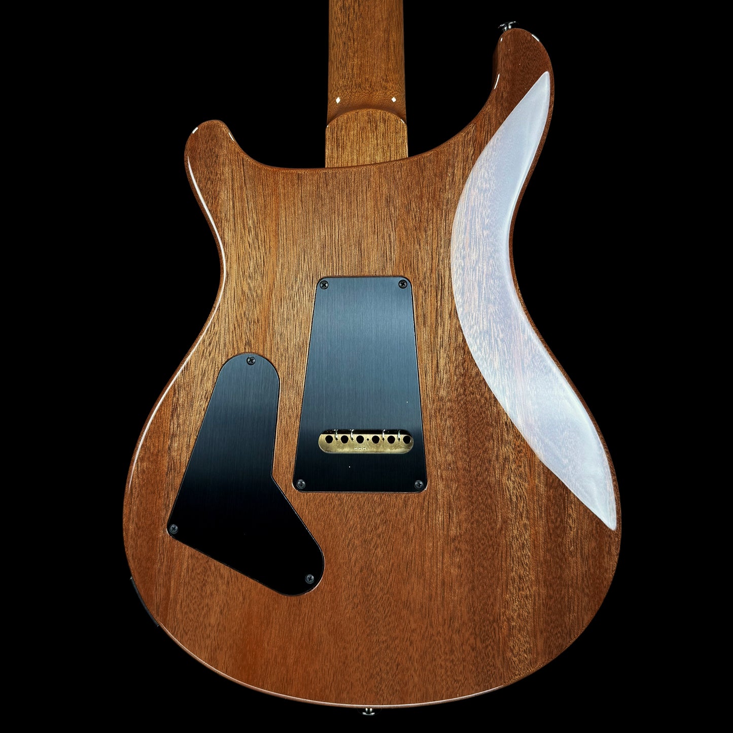 PRS Custom 24 "10 Top" Wood Library Quilt | Charcoal Purple Smokeburst Natural Back