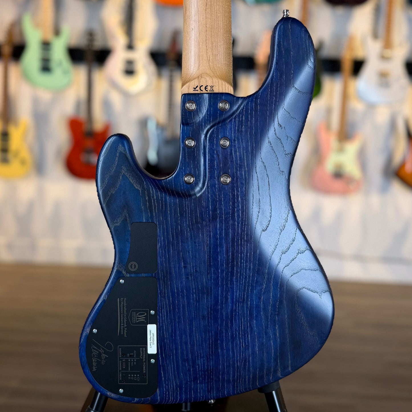 Mayones Jabba Mala Due 5 Federico Malaman Signature 5 String | Natural Fade Blue Burst Out