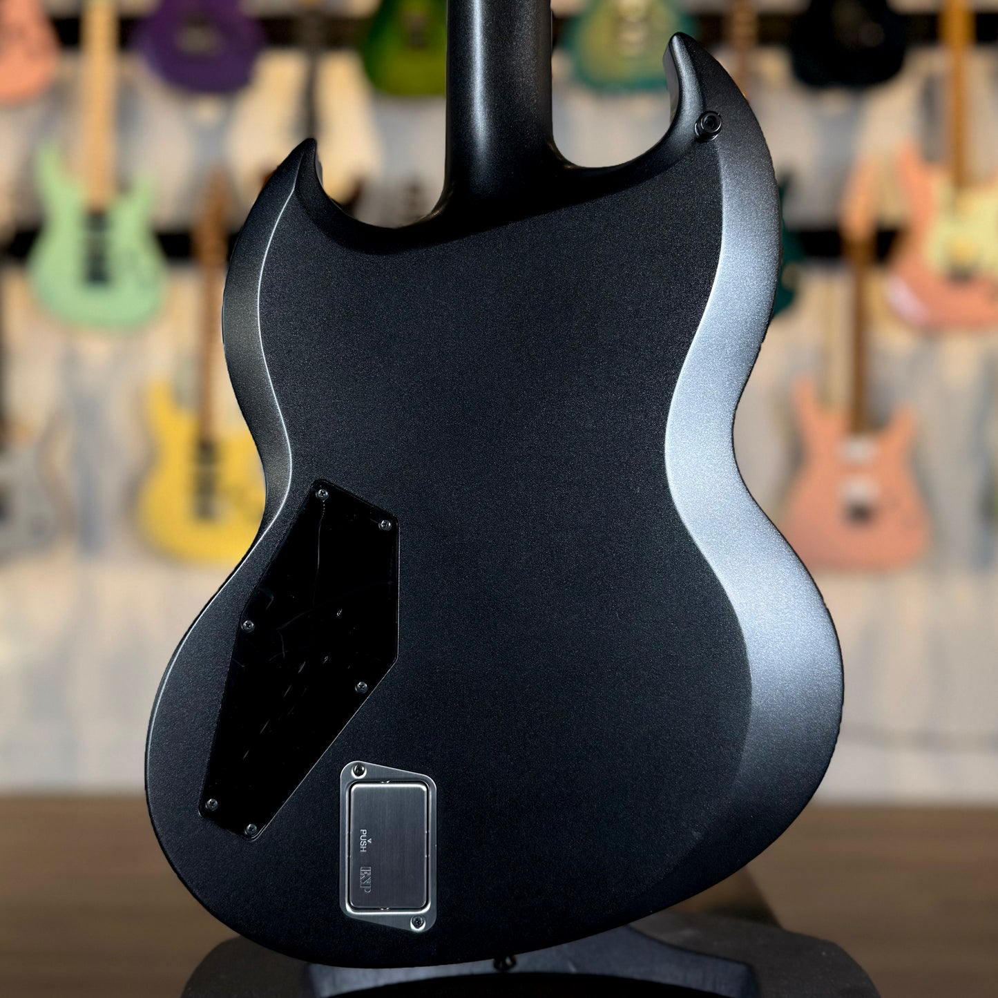 ESP E-II Viper Baritone | Charcoal Metallic Satin
