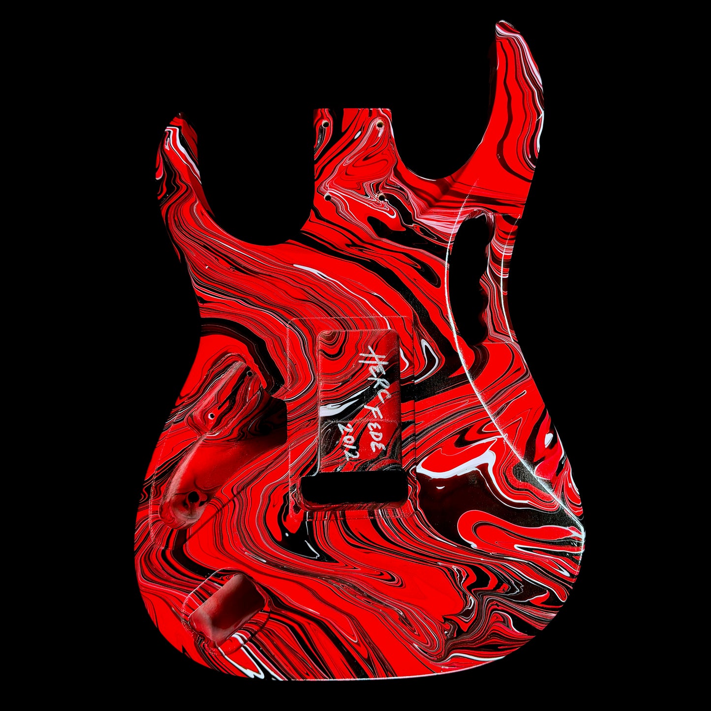 Ibanez Jem Inspired Body | Herc Fede Red Multi Color Swirl