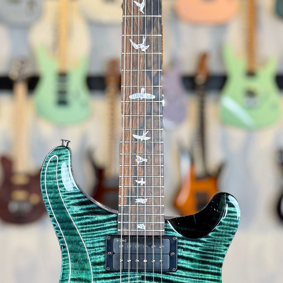 PRS Custom 24-08 DMO Limited Sprayer's Choice Wood Library | Deep Sea Blue Fade/Sparkle Back