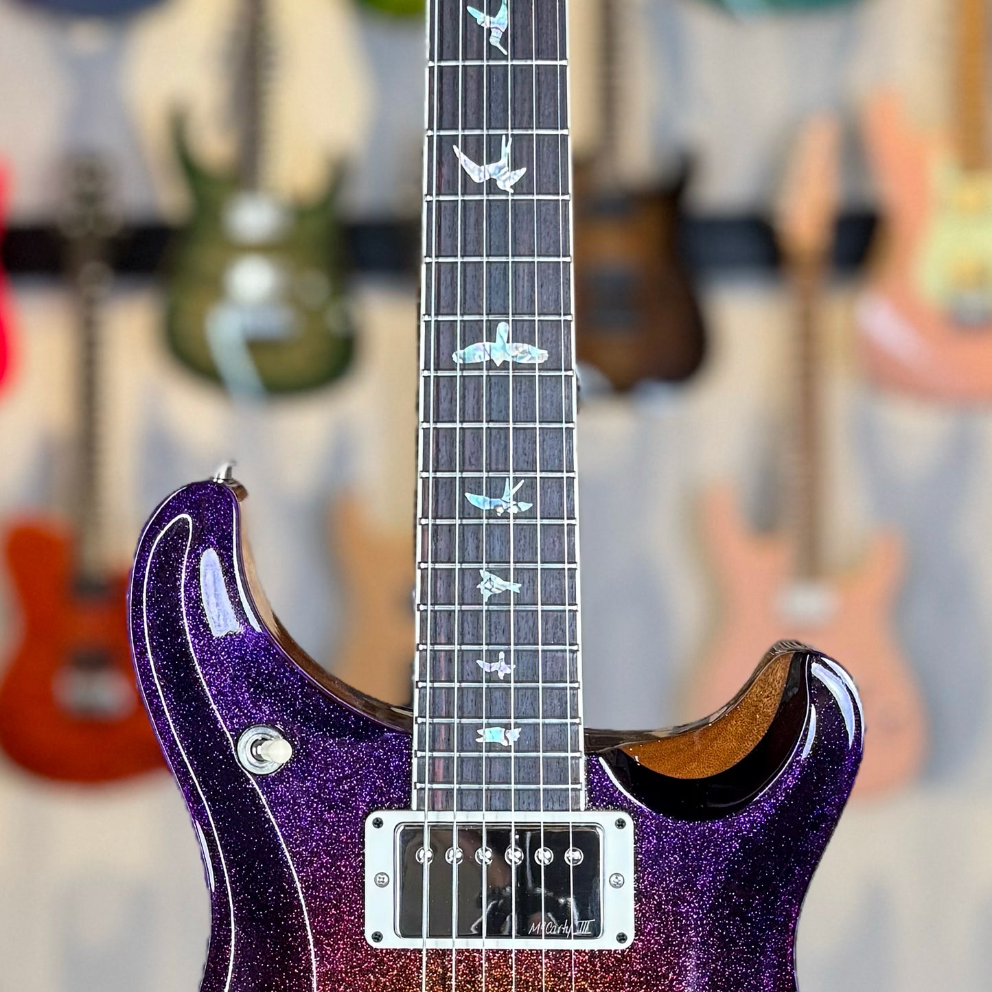 PRS McCarty 594 Hollowbody II Sprayer's Choice | Purple Gold Sunset Burst Sparkle
