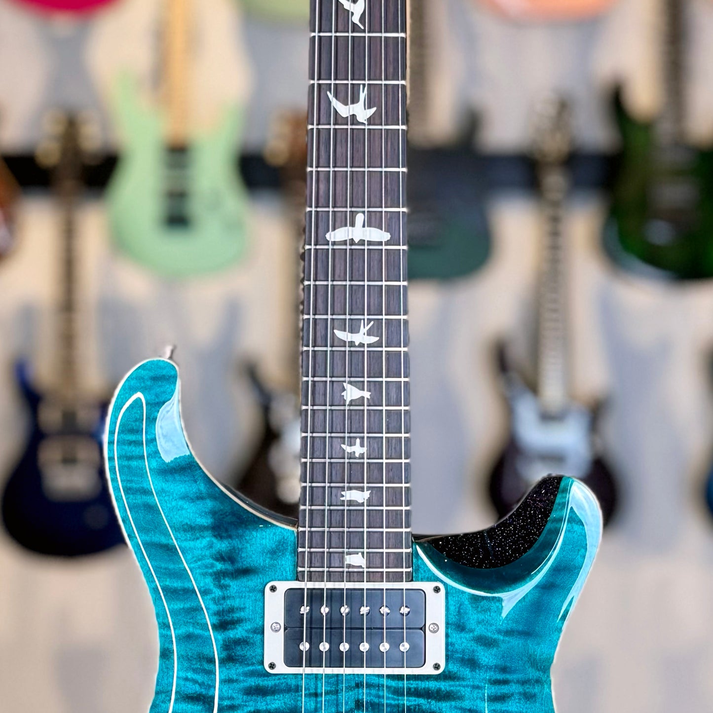 PRS CE 24 Sprayer's Choice | Faded Abalone with Blue/Green Colorshift Sparkle Back (Hand Selected Top)