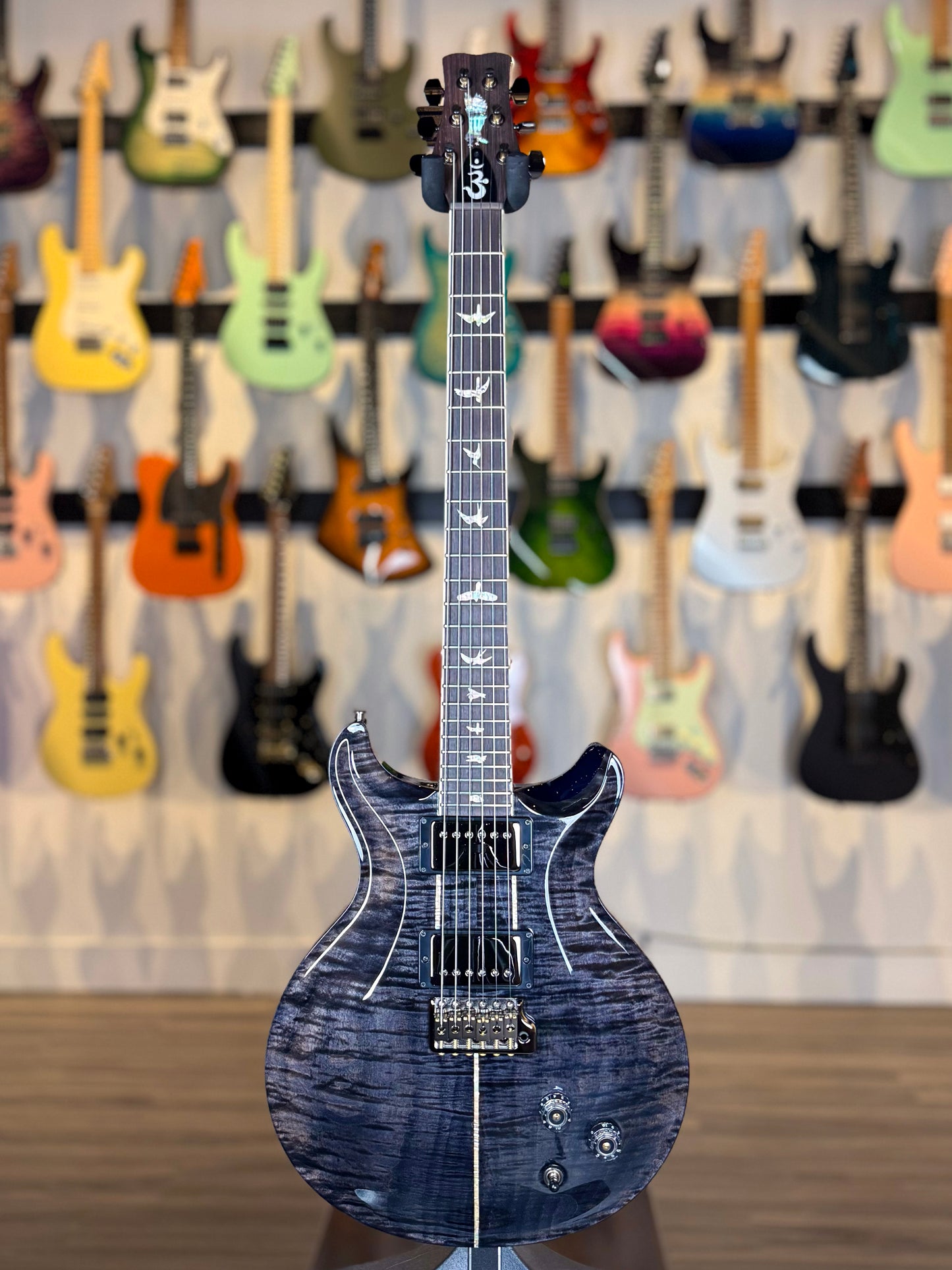 PRS Santana Retro Sprayer's Choice | Charcoal Blue Top/Deep Blue Back