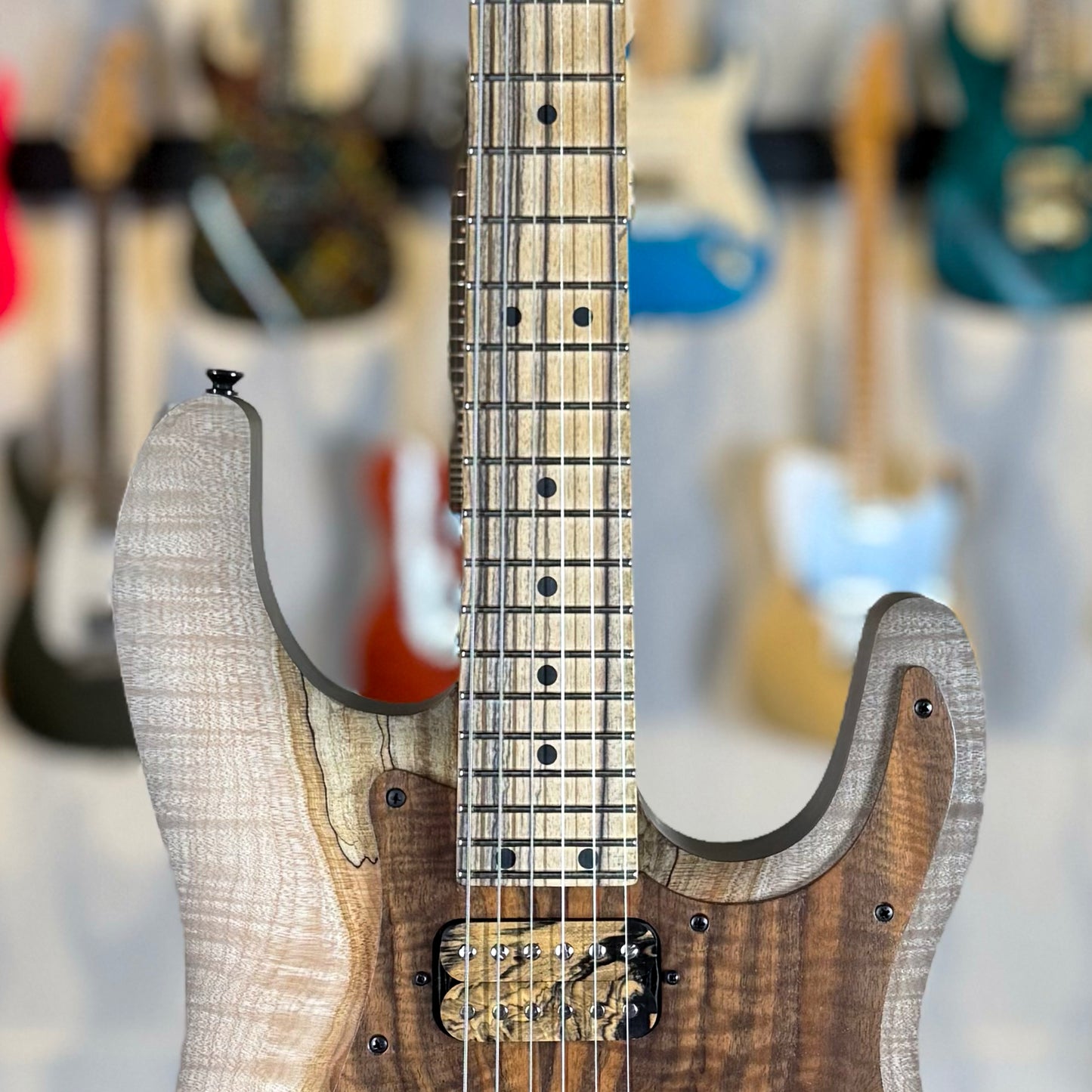 LSL Instruments Saticoy 24 DX HH  | Spalted Maple Charcoal Burst Satin