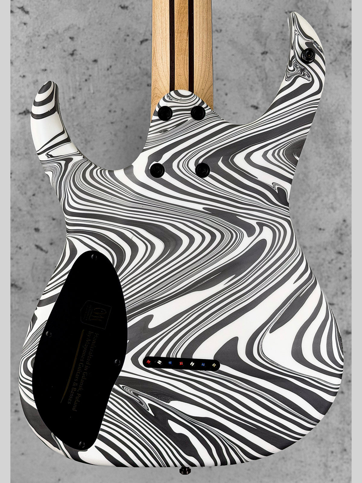 Mayones Duvell Elite 7 Baritone 26.5 | Black & White Swirl (Custom Finish)