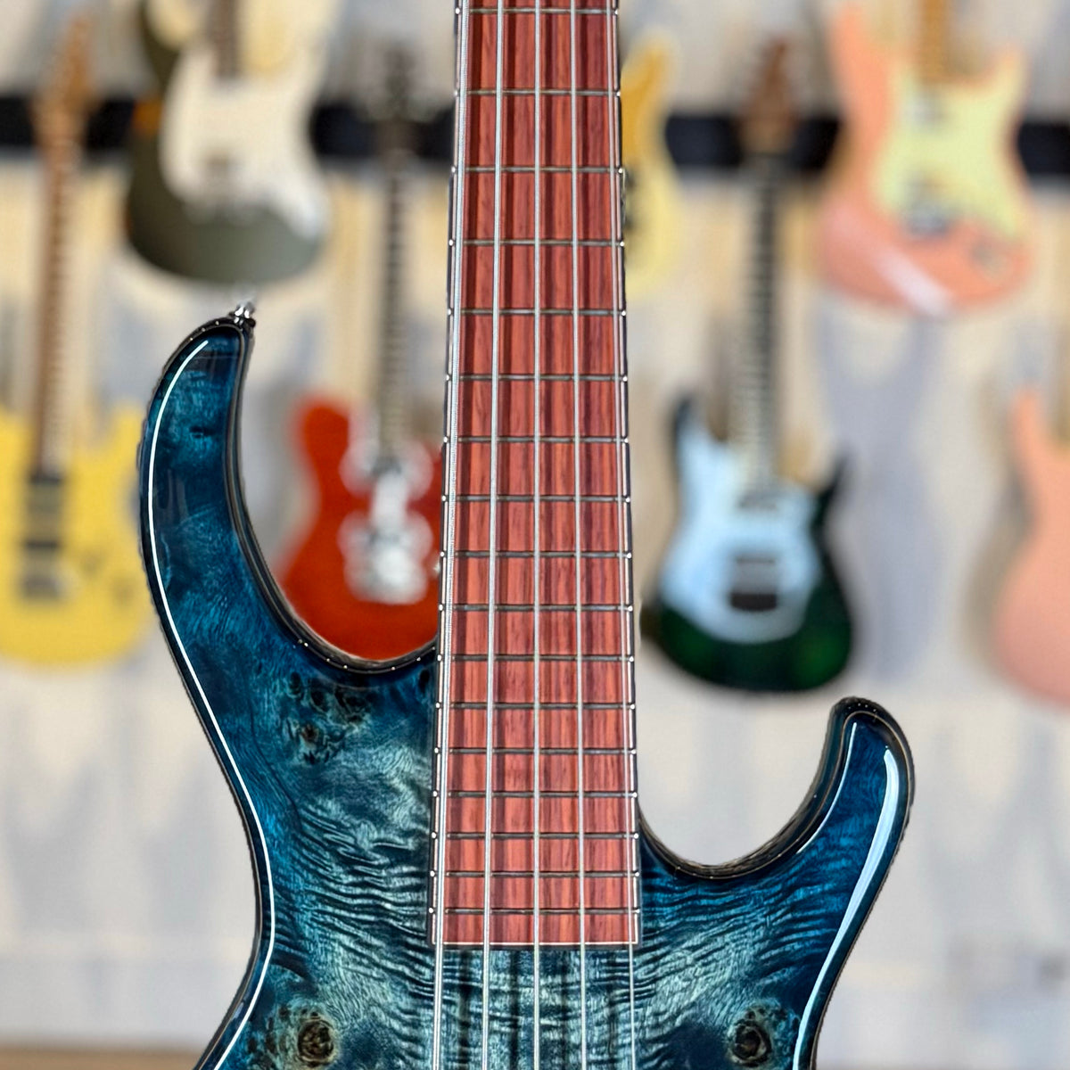 Fibenare Guitars Custom Shop Globe 5 String Bass | Tortoise Blue Gloss