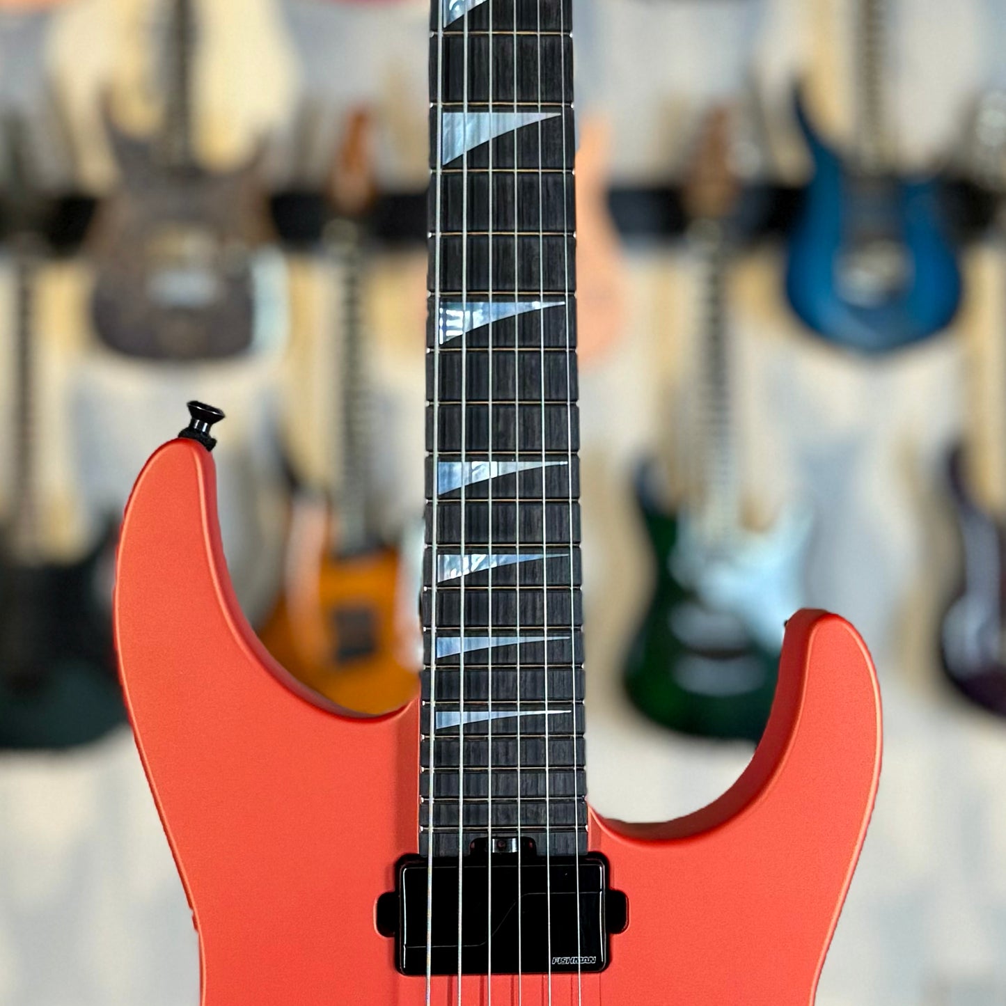 Jackson American Series Soloist SL2MG | Satin Lambo Orange w/ Fishman Fluence Moderns