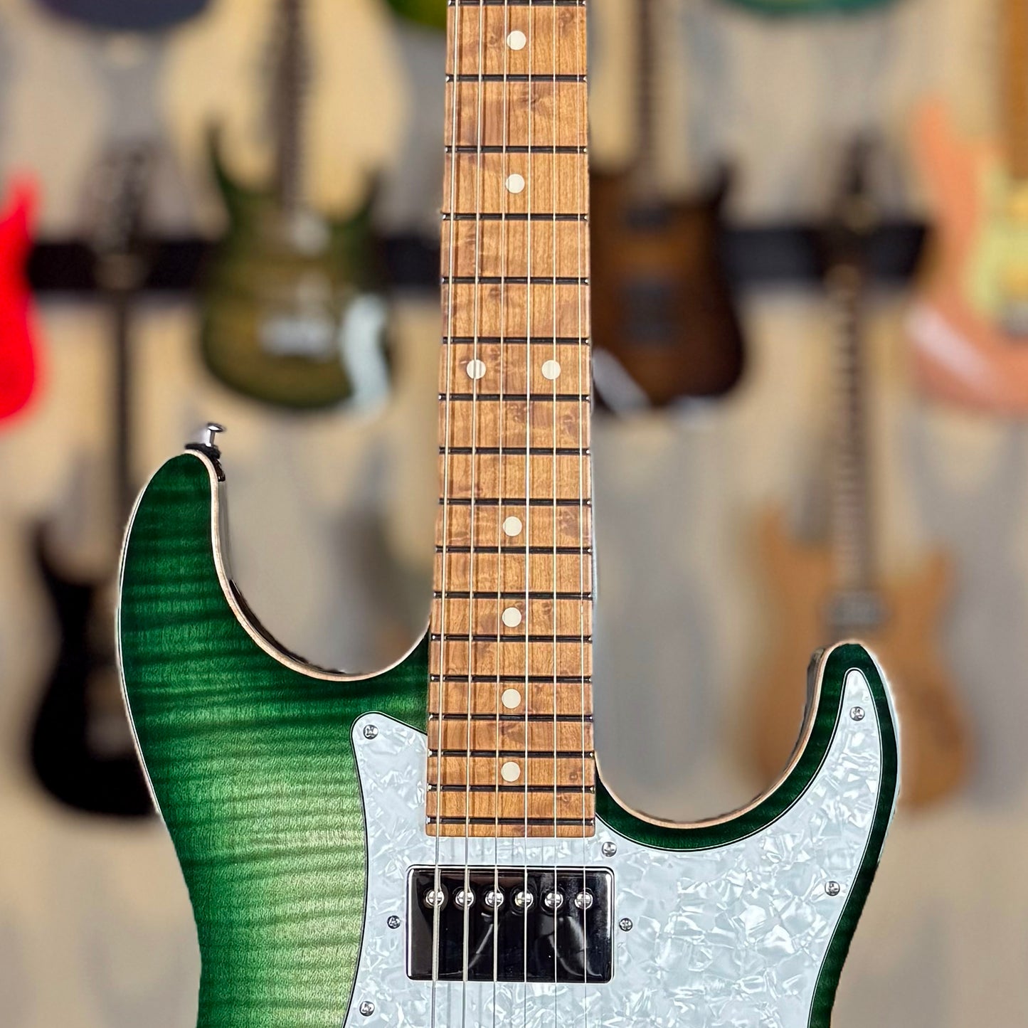 Suhr Standard Custom HSH | Faded Trans Green Burst