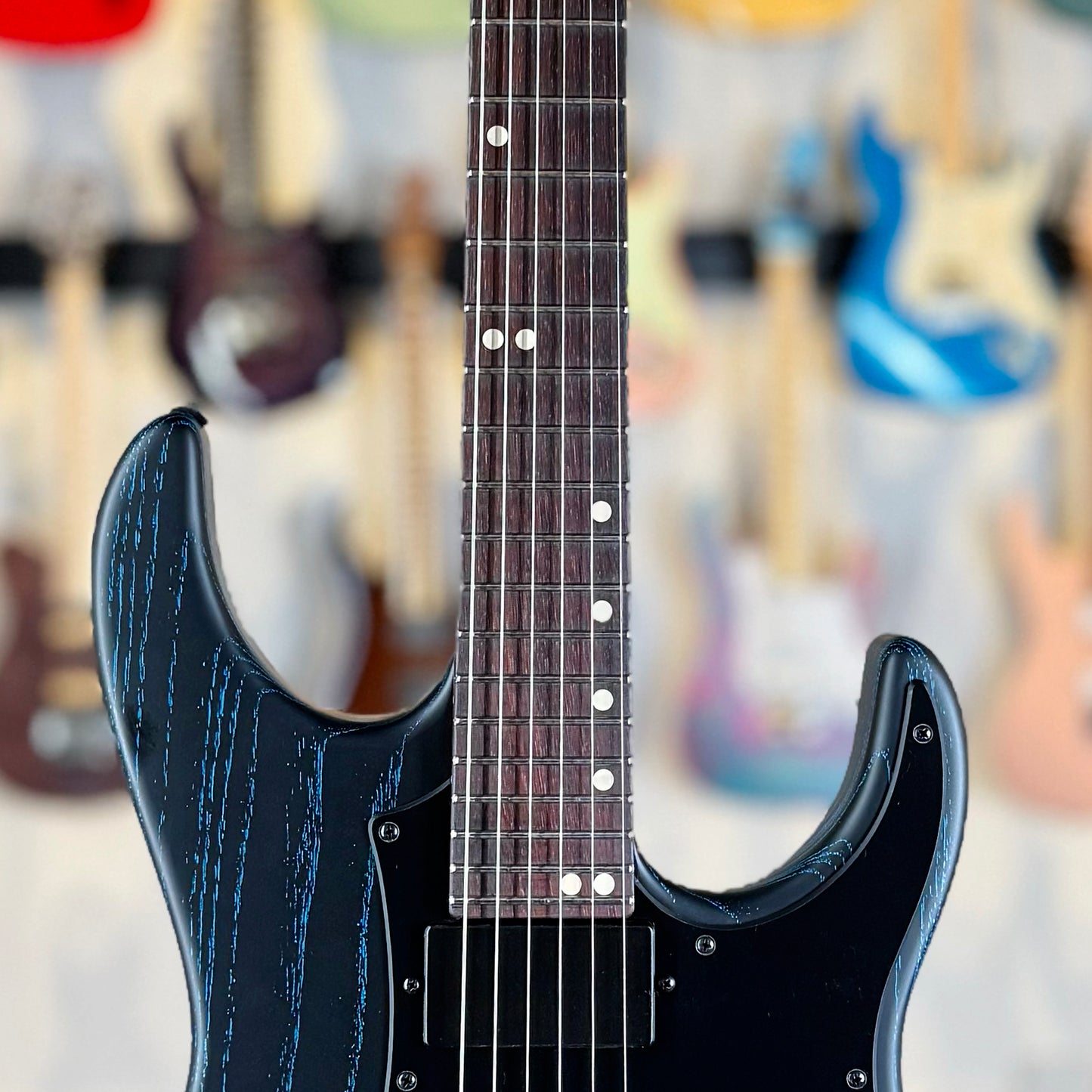 Tom Anderson Guardian Angel Player | Satin Black with Bora to Purple Dog Hair Surf