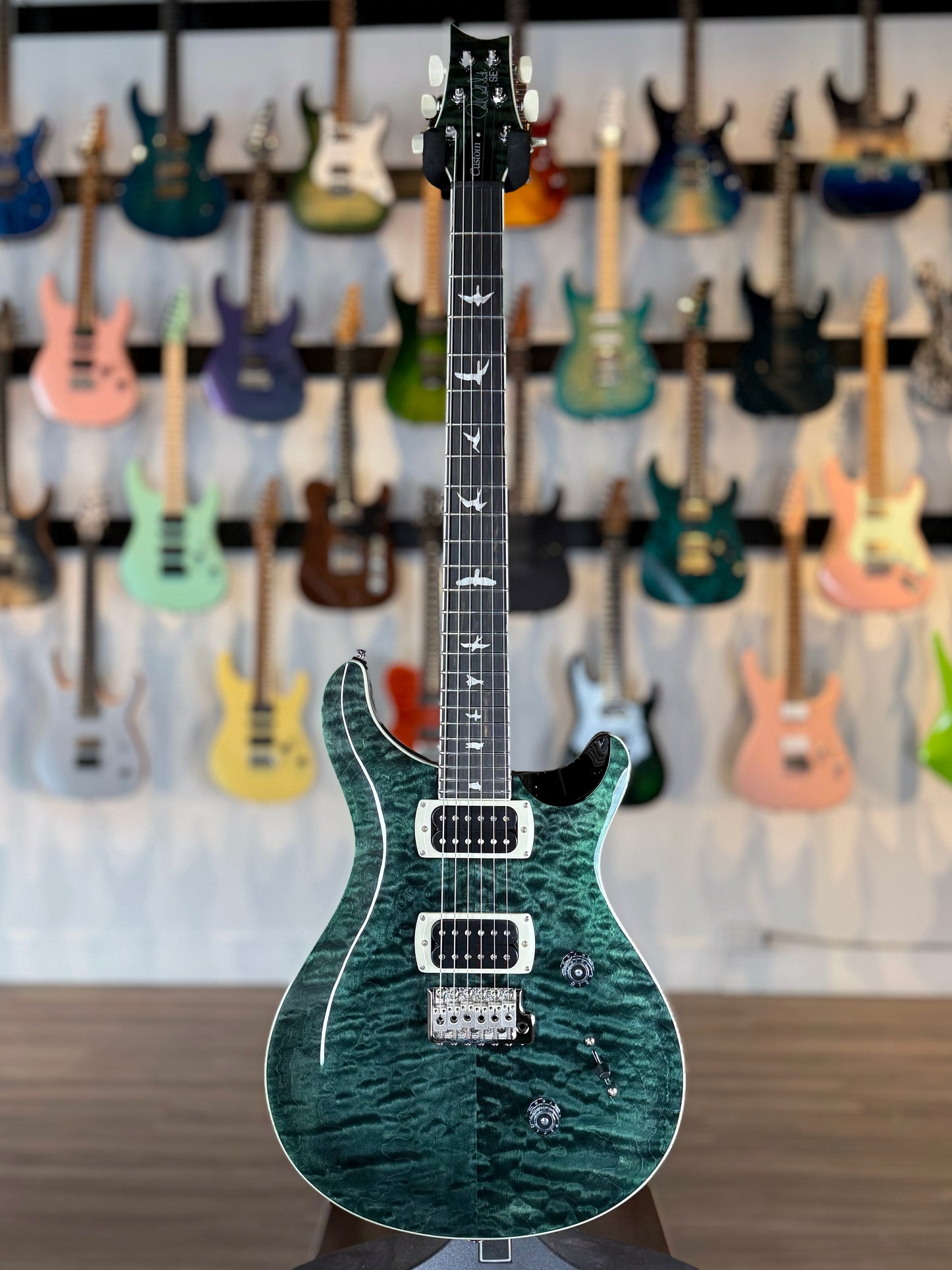 PRS SE Custom 24 Quilt | Teal Black