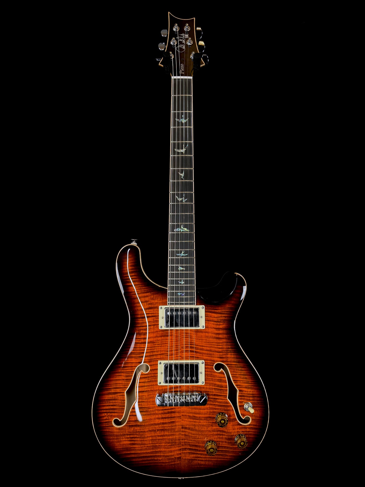 PRS SE Hollowbody II Piezo | Orange Tiger Smokeburst