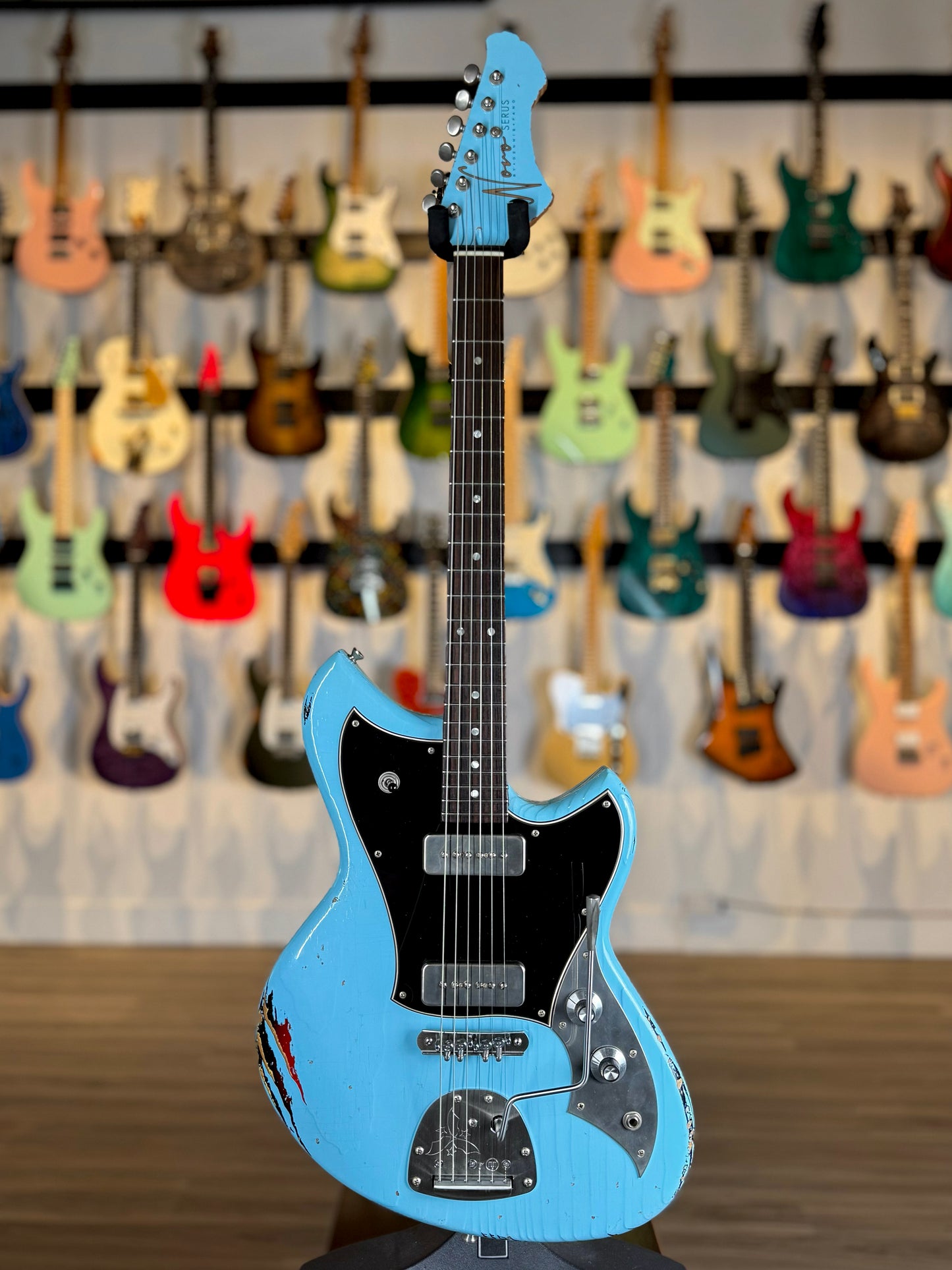 Novo Guitars Serus J NAMM 2026 Dealer Limited Edition | Daphne Blue over '64 3-Tone Burst