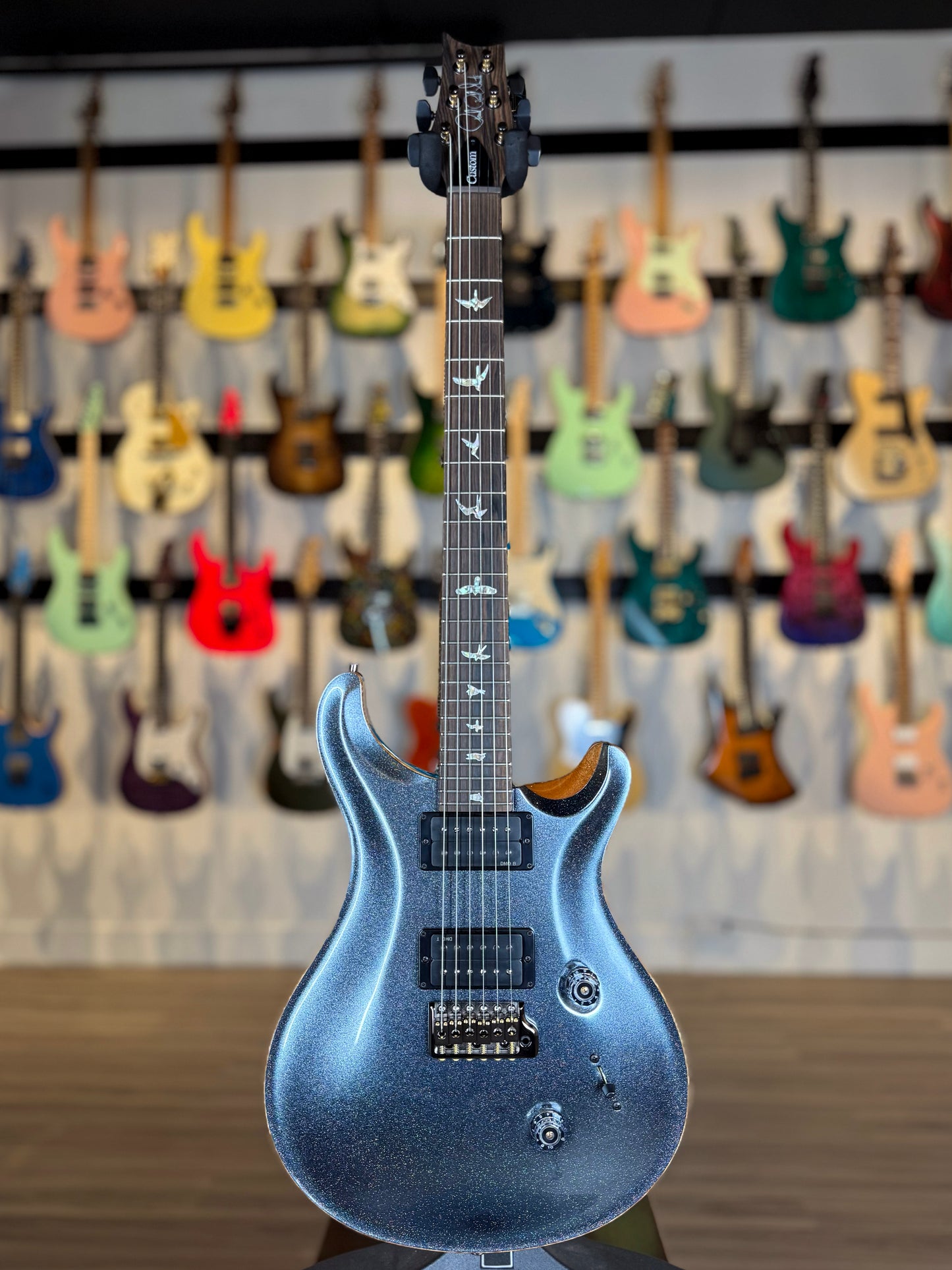 PRS Custom 24 Sprayer's Choice | Gunmetal Grey Holoflake Sparkle/Natural Back